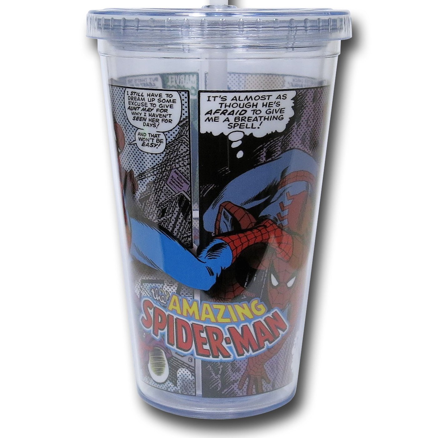 Spiderman Comic Strip 16oz Acrylic Cold Cup