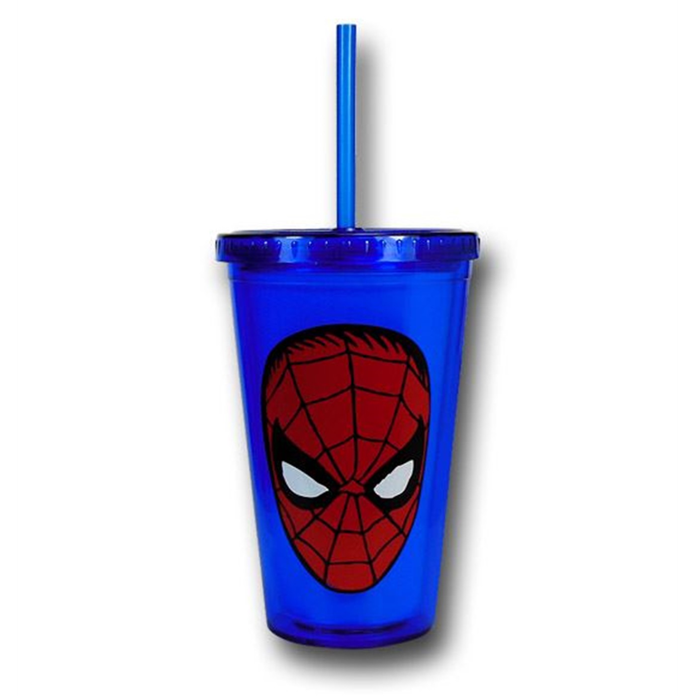 Spiderman Blue Acrylic Cold Cup w/Lid