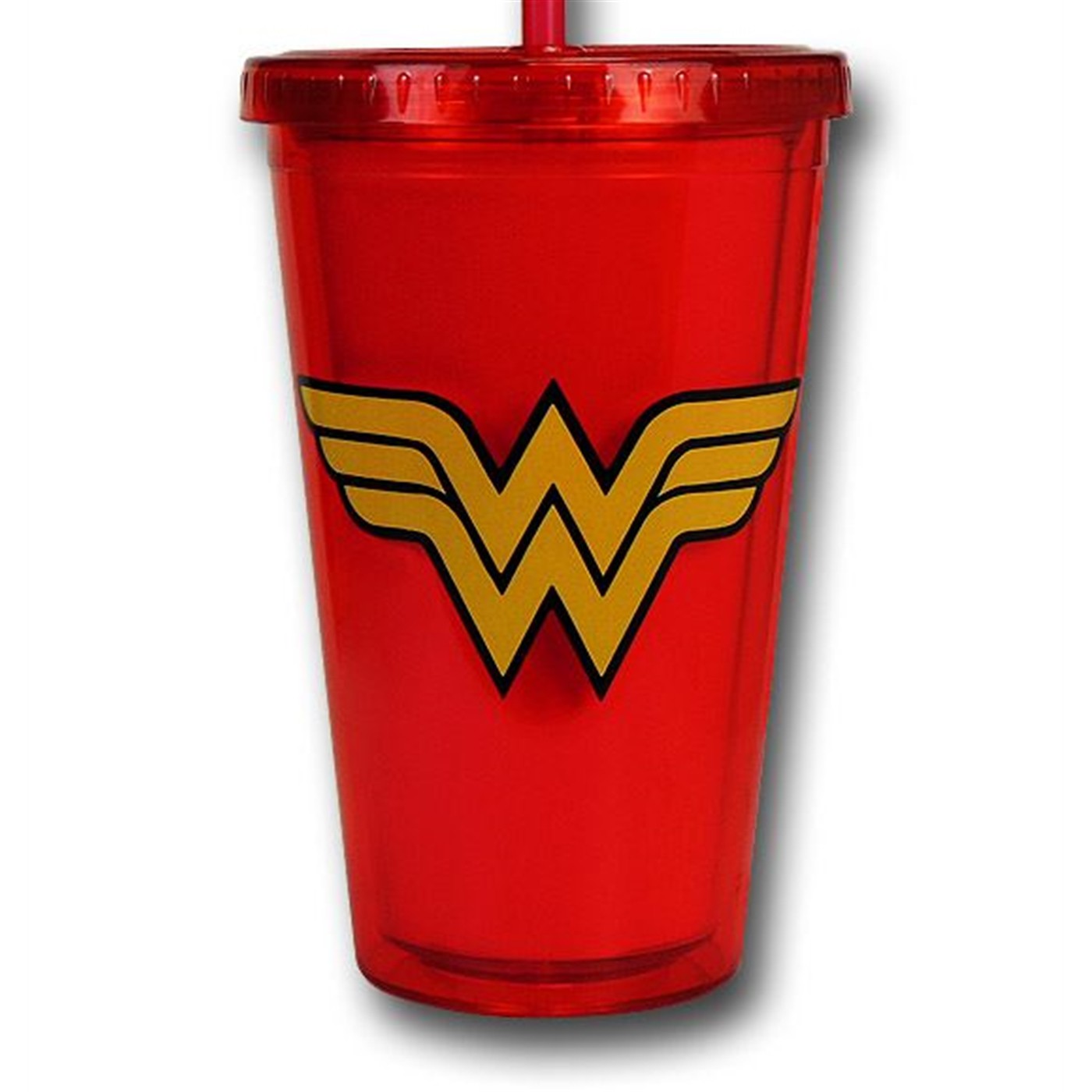 Wonder Woman Symbol Red 18oz Acrylic Cold Cup