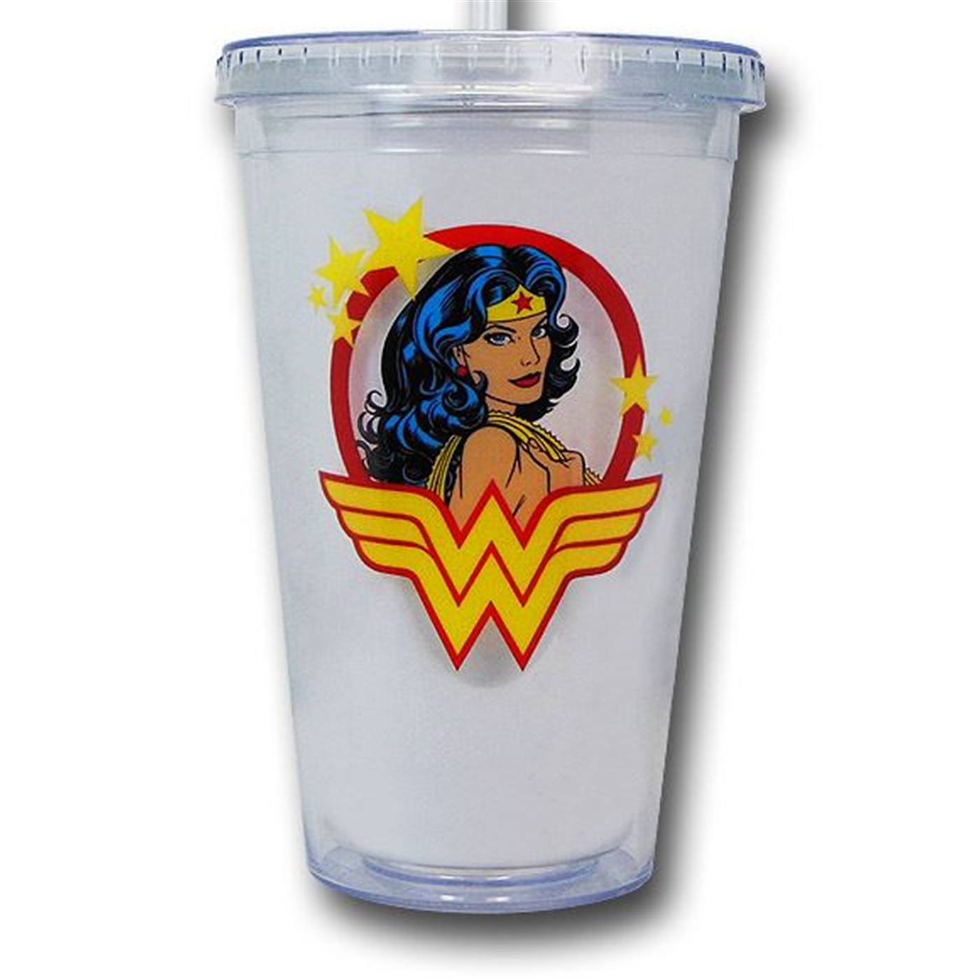 Wonder Woman Headshot Acrylic 18 oz Travel Cup