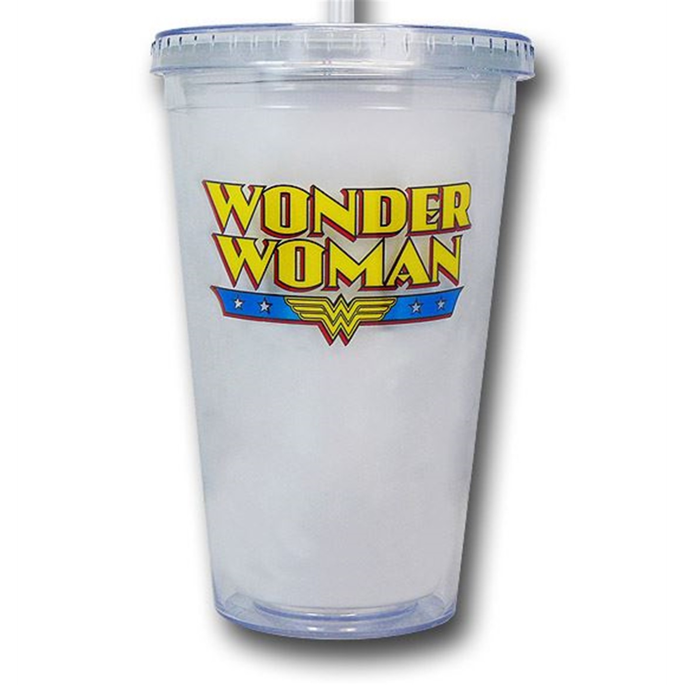 Wonder Woman Headshot Acrylic 18 oz Travel Cup