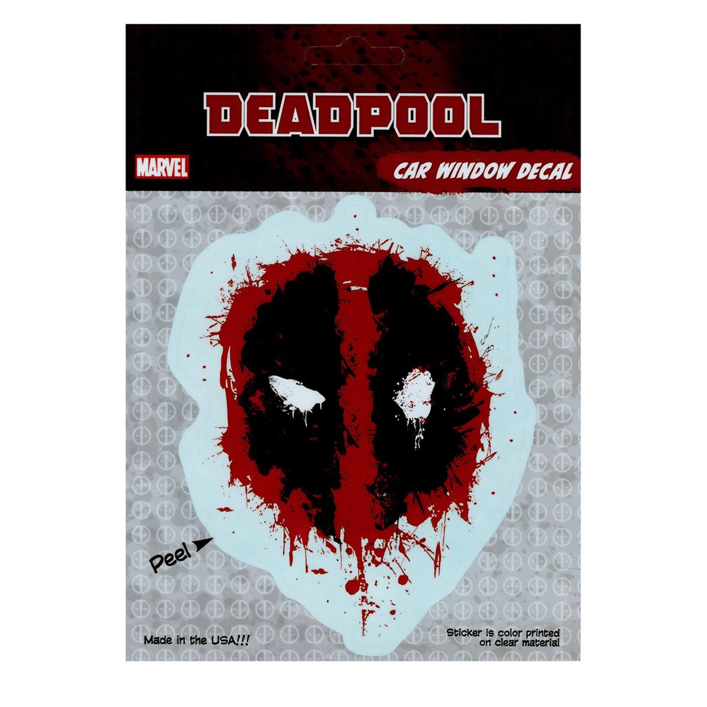 Deadpool Splattered Symbol Decal