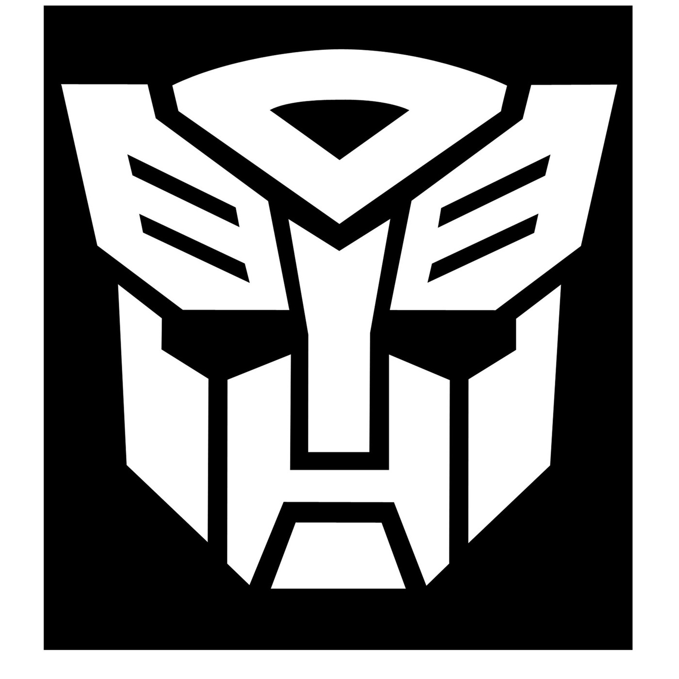 Transformers Autobot White Decal