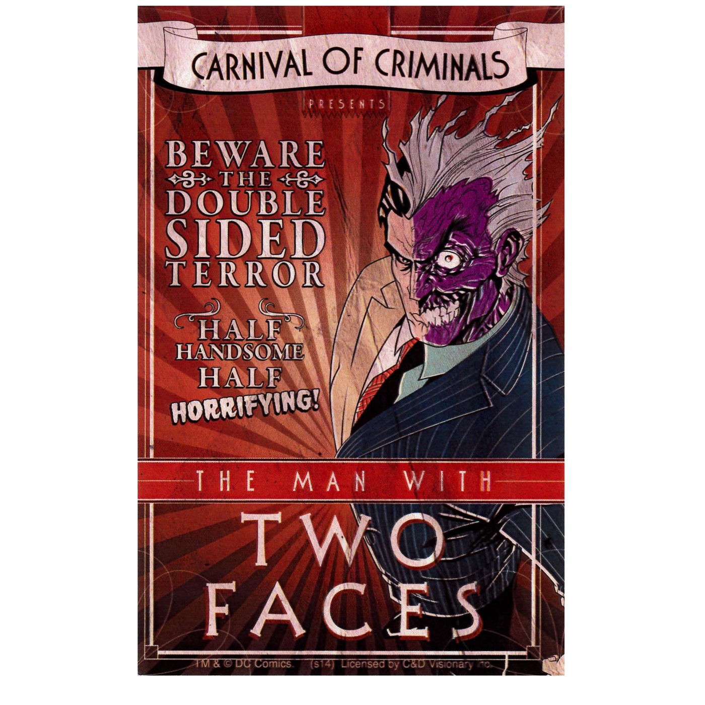 Two-Face Carnival Poster Decal