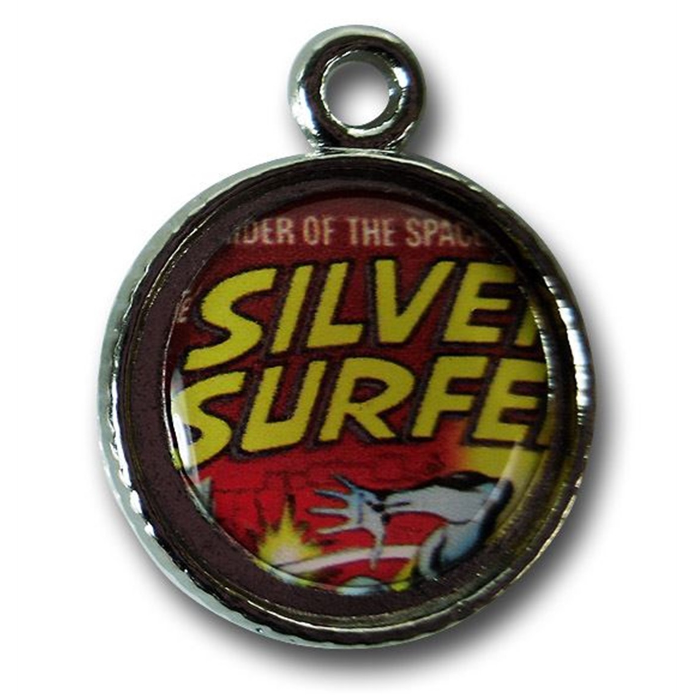 Silver Surfer Logo Dog Collar Charm