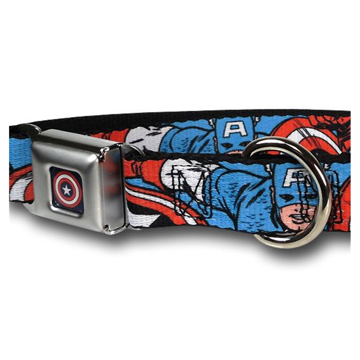Captain America Seatbelt Dog Collar