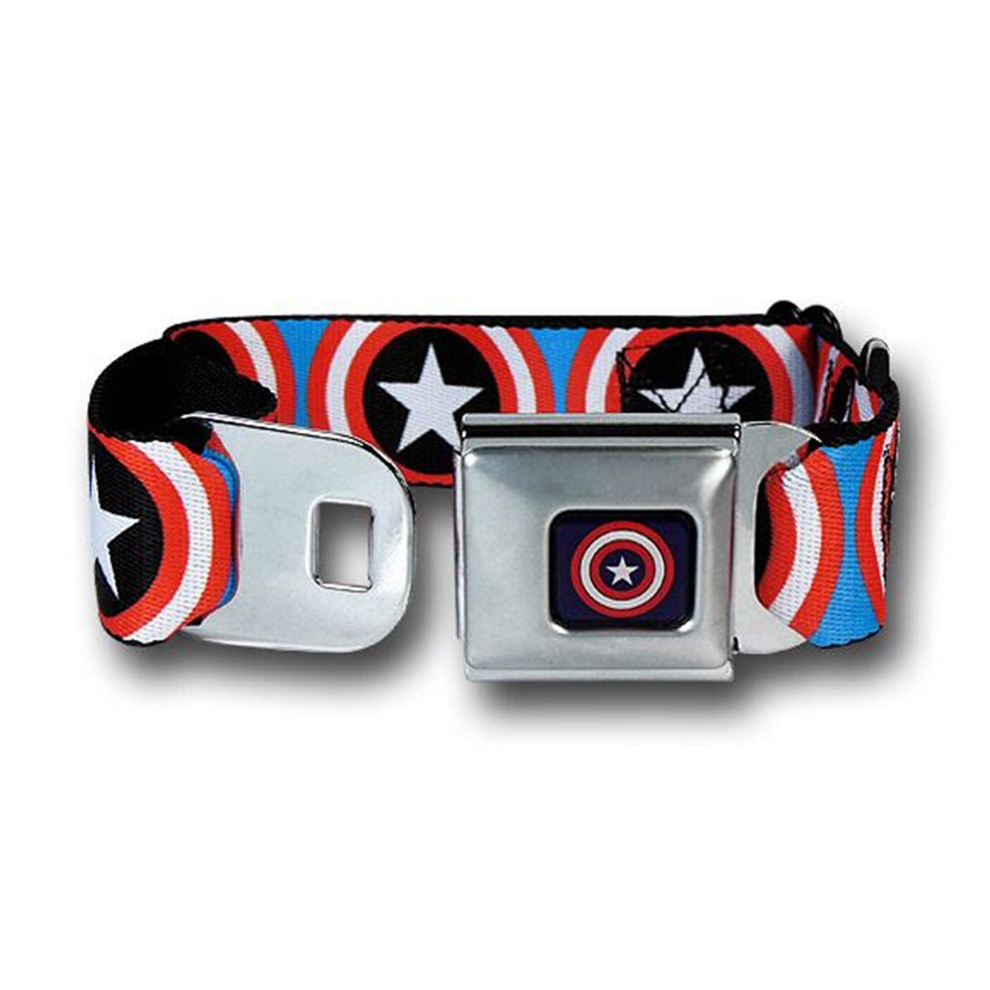 Captain America Shields on Blue Dog Collar