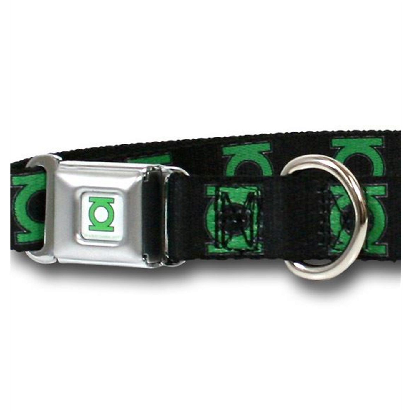 Green Lantern Symbols Black Dog Collar