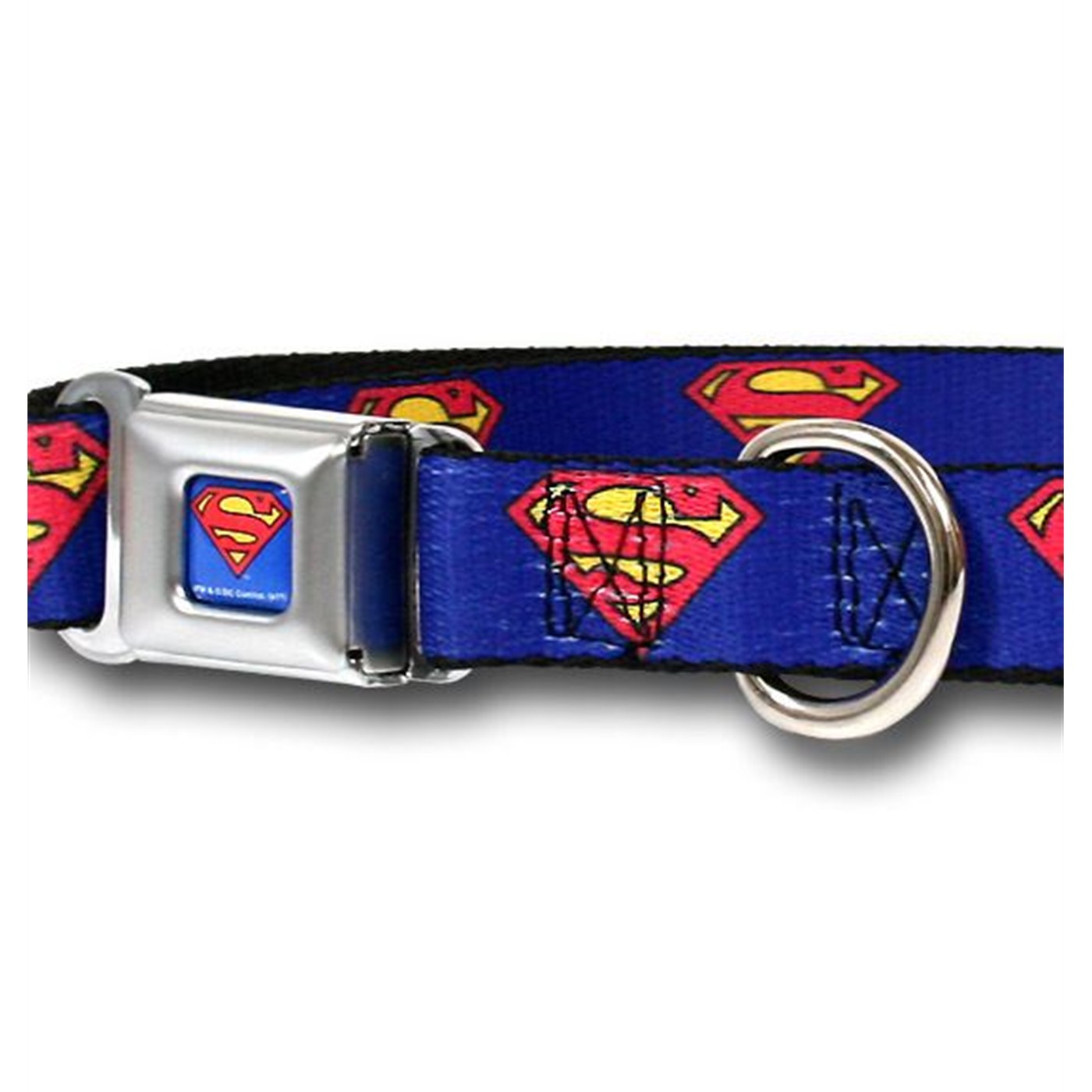 Superman Symbols Blue Dog Collar