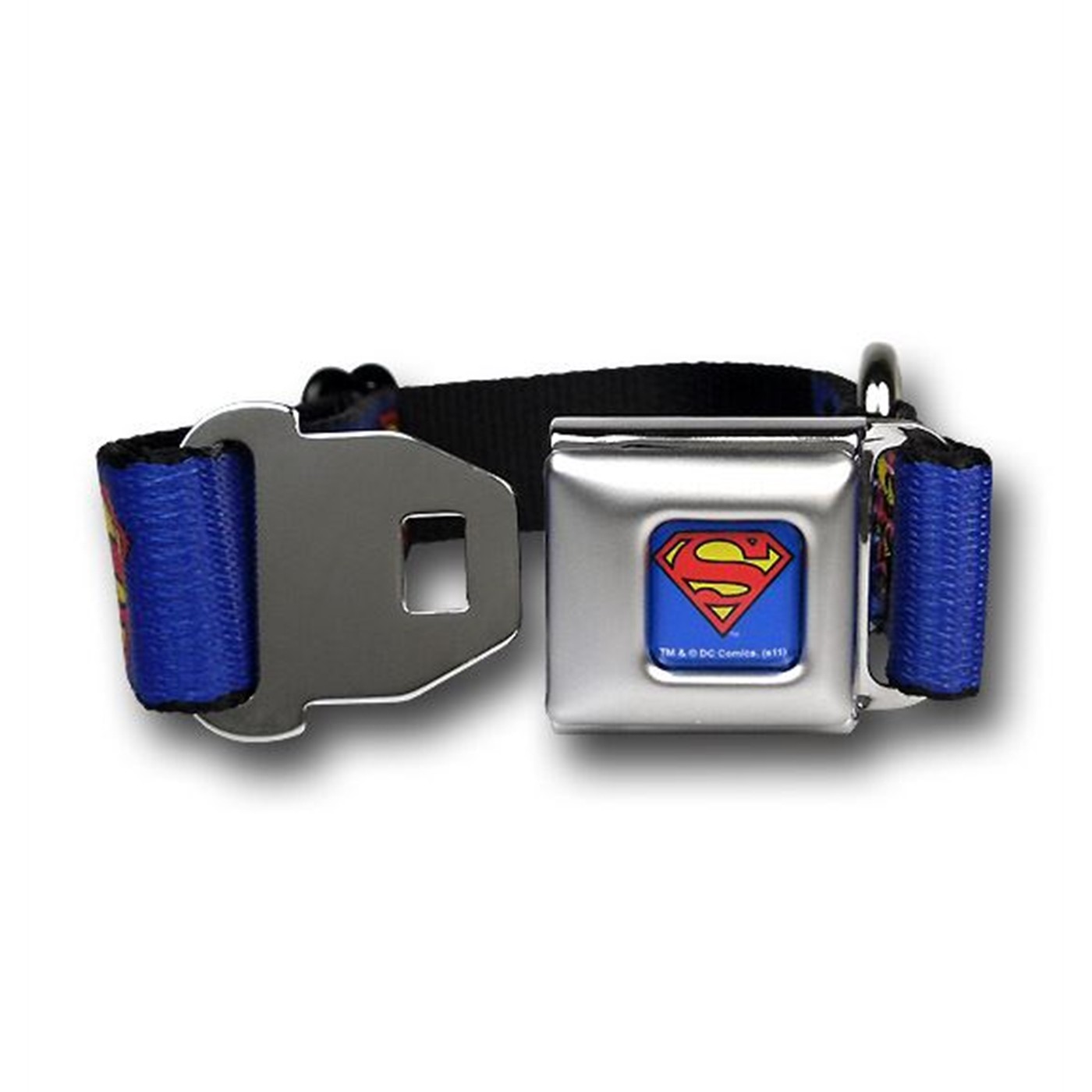 Superman Symbols Blue Dog Collar