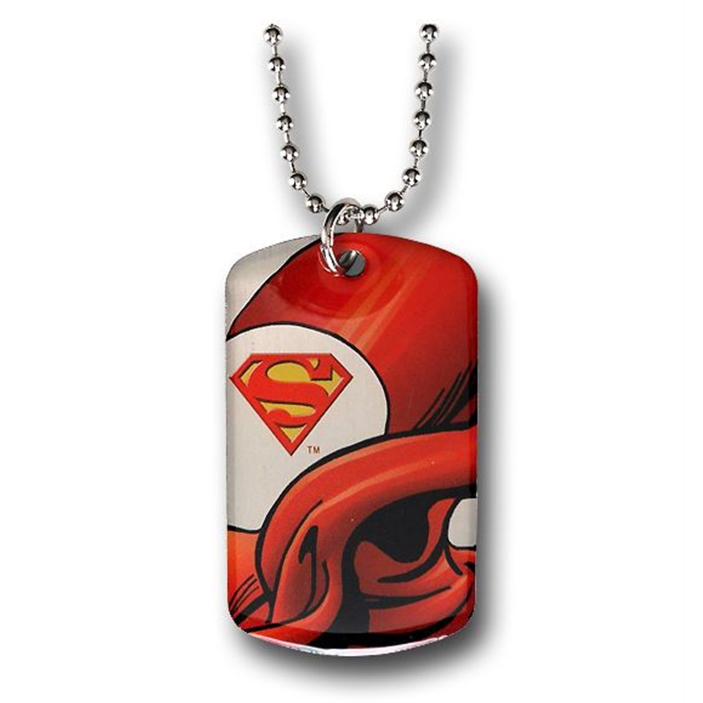 Superman Cape Flowing and Flying Dog Tag
