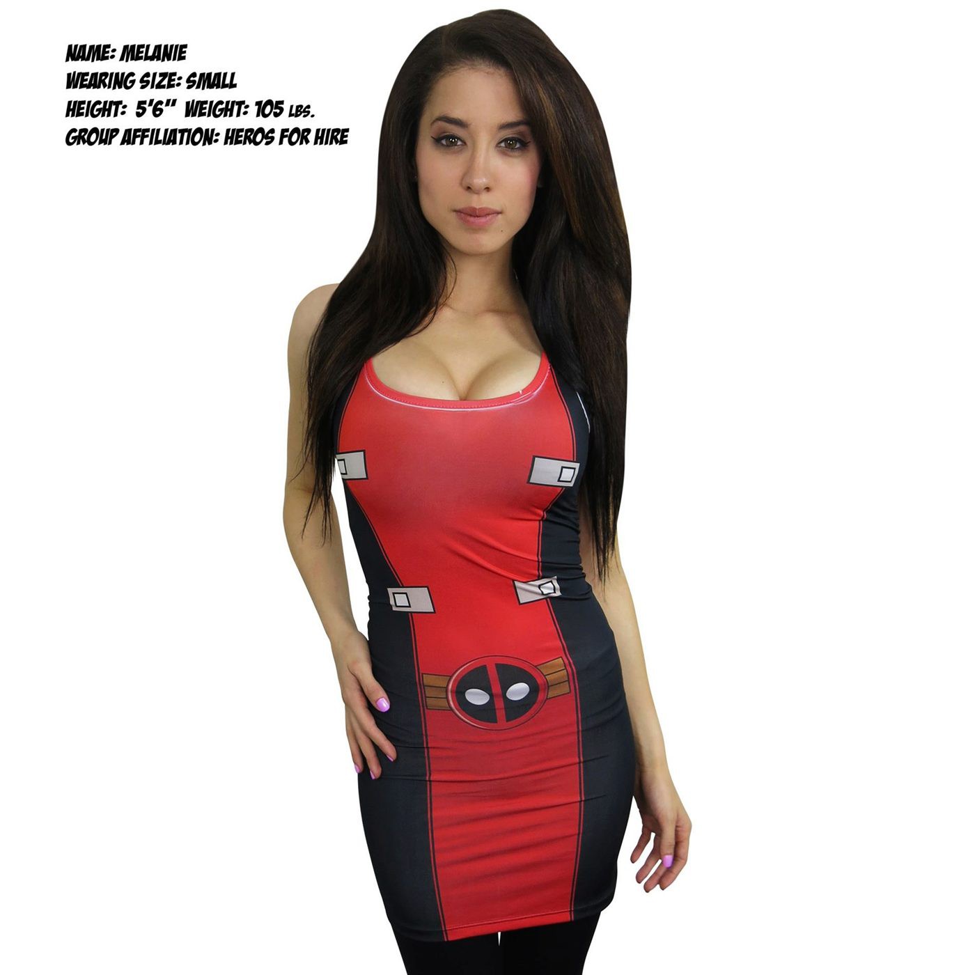 Deadpool Costume Sublimated Stretch Fit Tank Dress