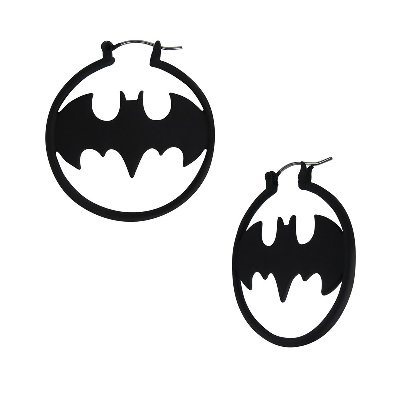 Batman Symbol Hoop Earrings
