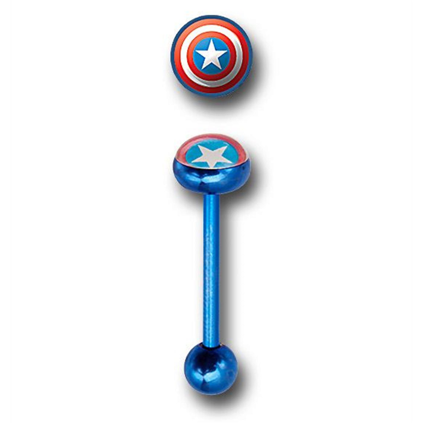 Captain America 316L Surgical Steel Barbell