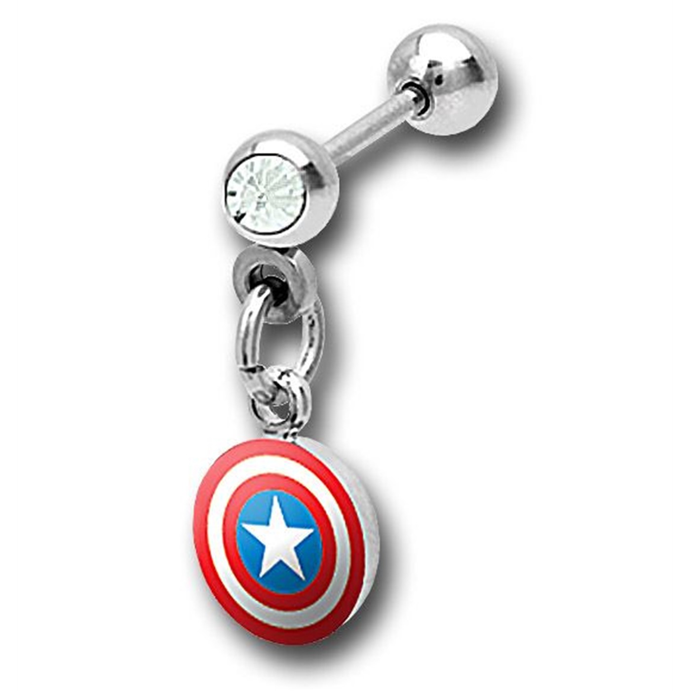 Captain America 316L Surgical Steel Cartilage Earring