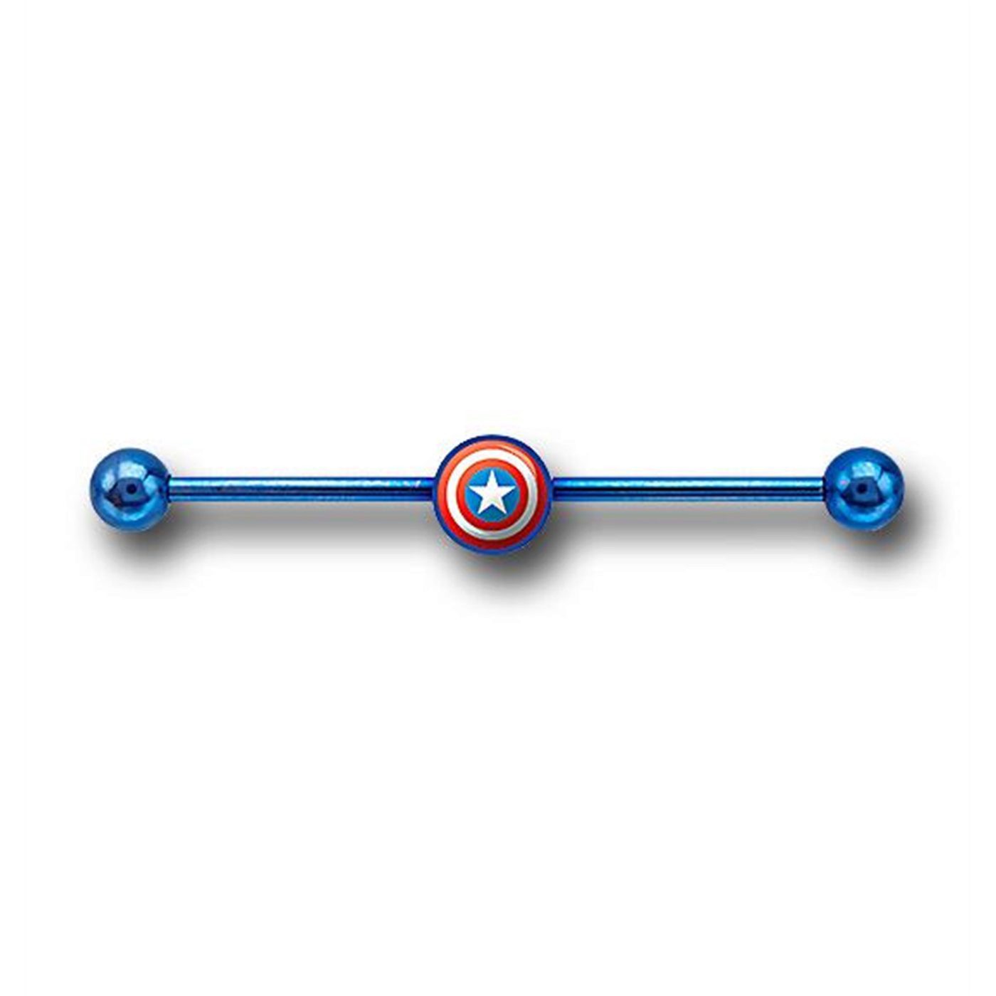 Captain America 316L Surgical Steel Industrial Earring