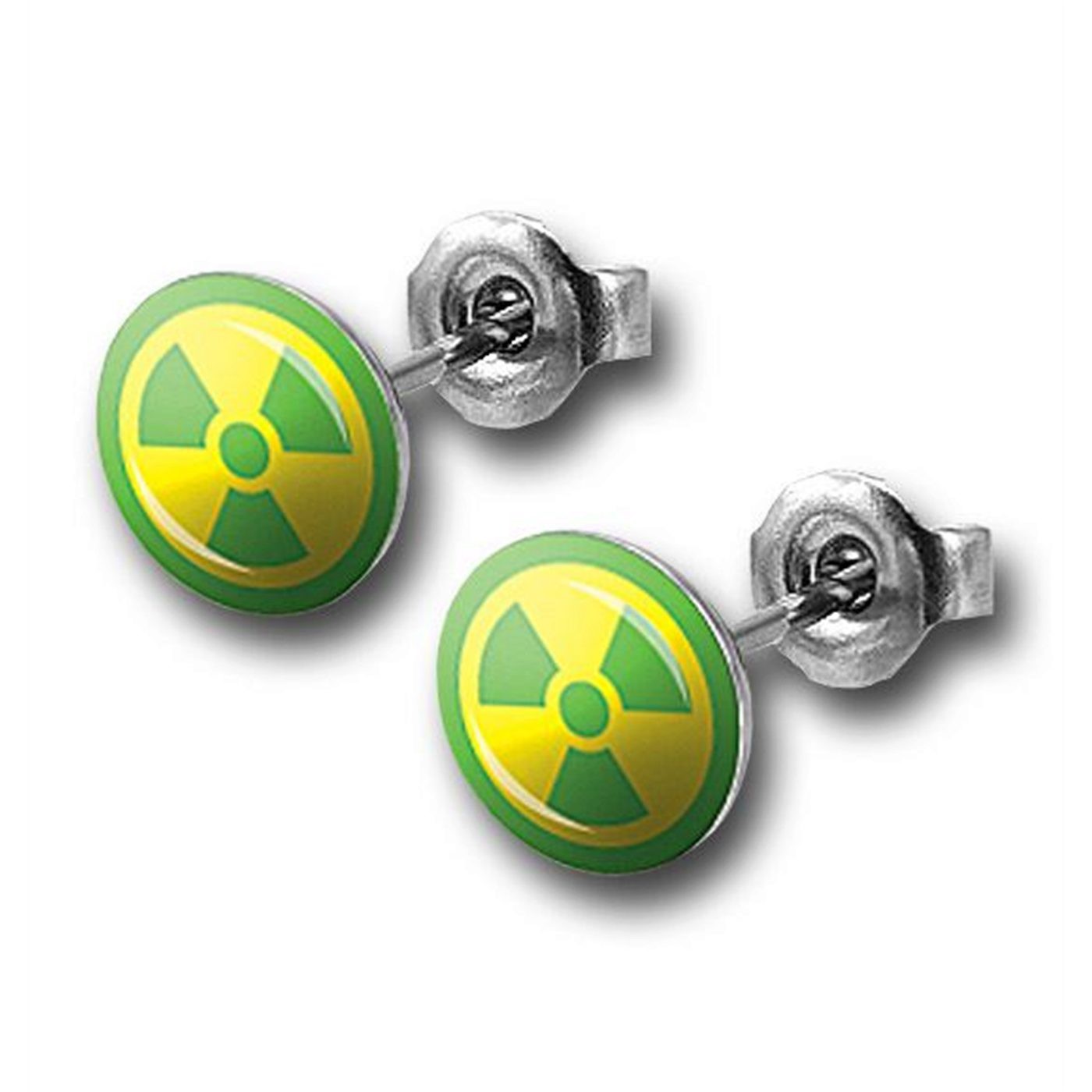 Hulk 316L Surgical Steel Radioactive Symbol Earrings