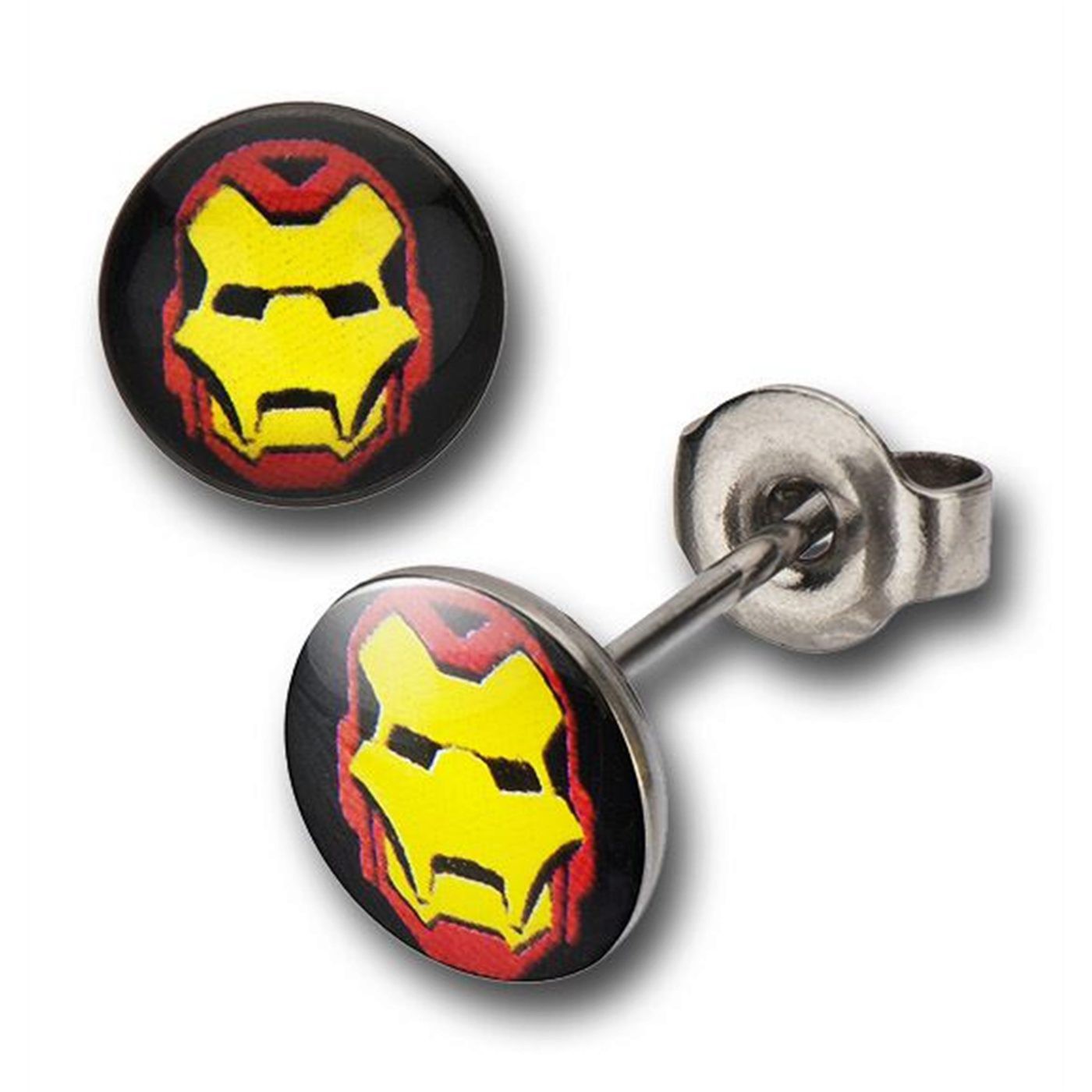 Iron Man 316L Surgical Steel Shellhead Stud Earrings