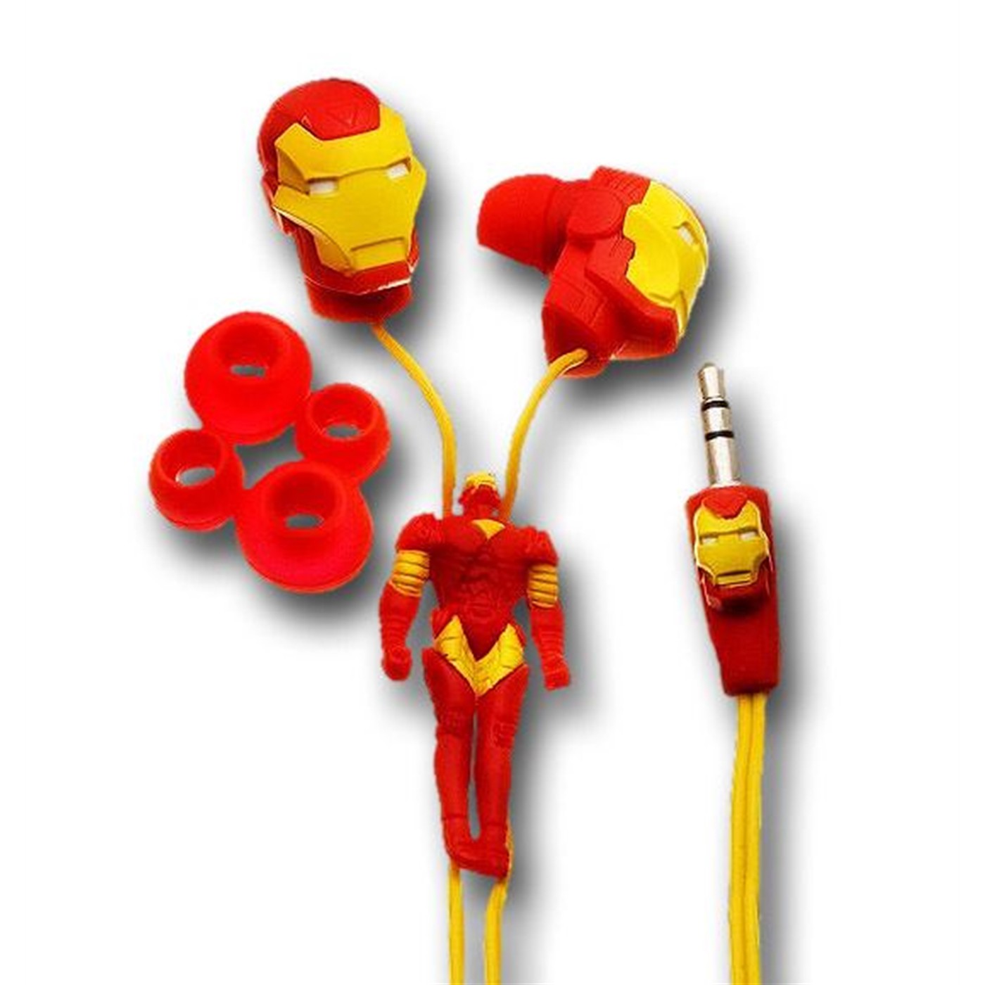 Iron Man Sculptured Earphones w/Slider & Jack Design