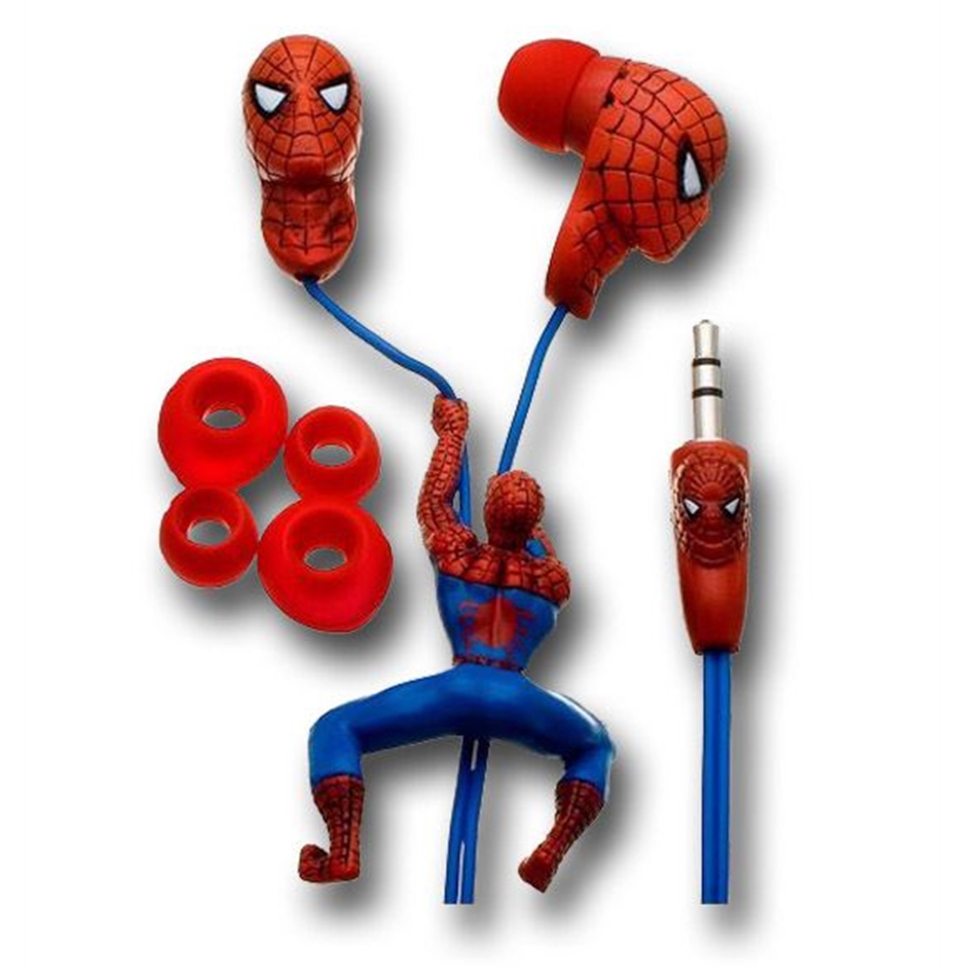 Spiderman Sculptured Earphones w/Slider & Jack Design