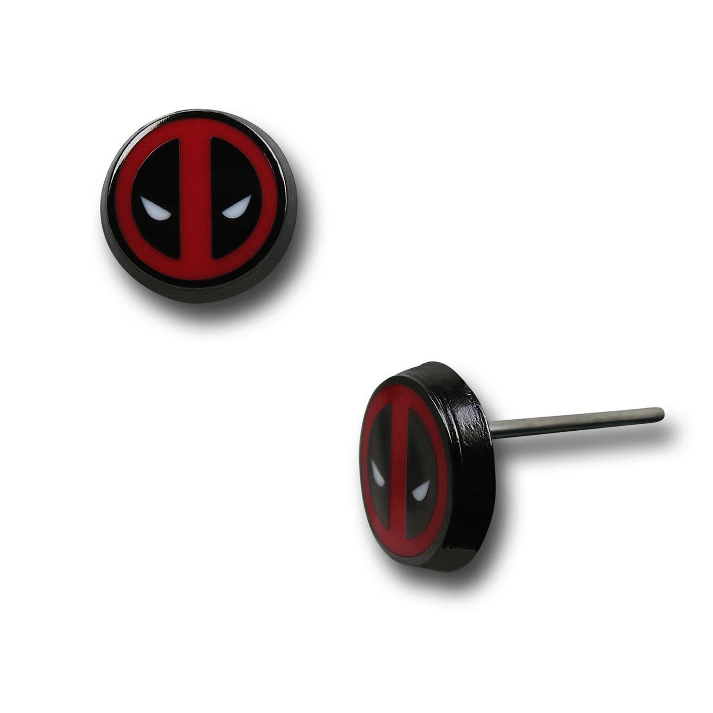 Deadpool Symbol Stud Earrings