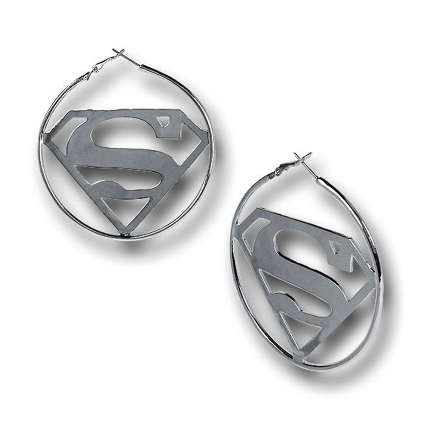 Superman Symbol Hoop Earrings