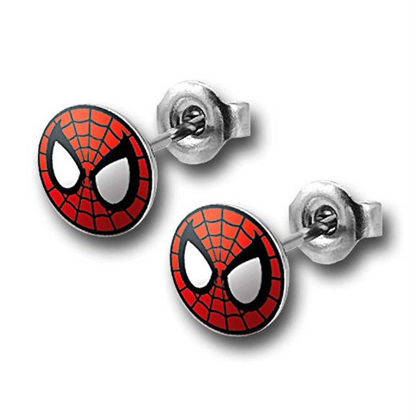 Spiderman Face 316L Surgical Steel 18G Stud Earrings