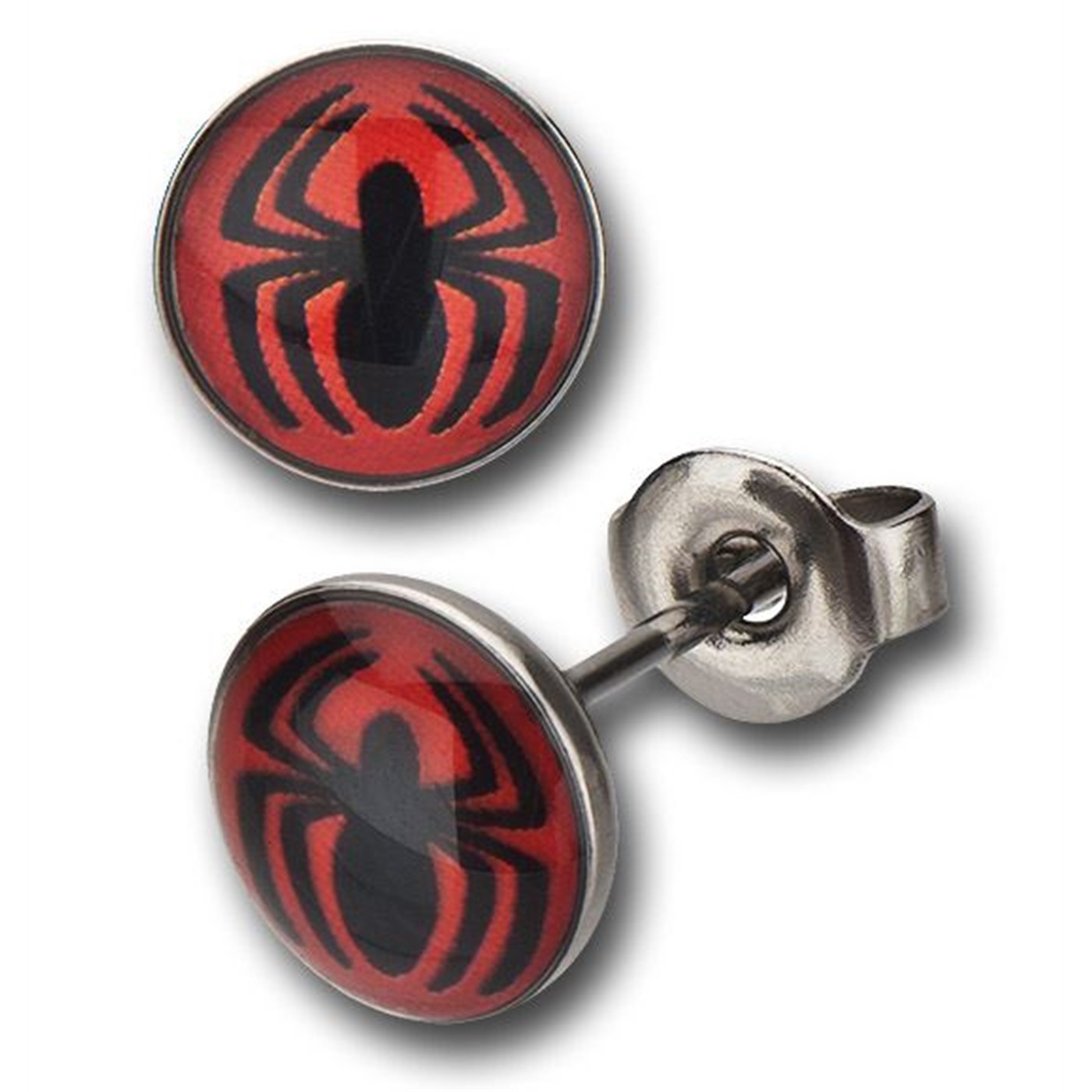 Spiderman Symbol 316L Surgical Steel Stud Earrings