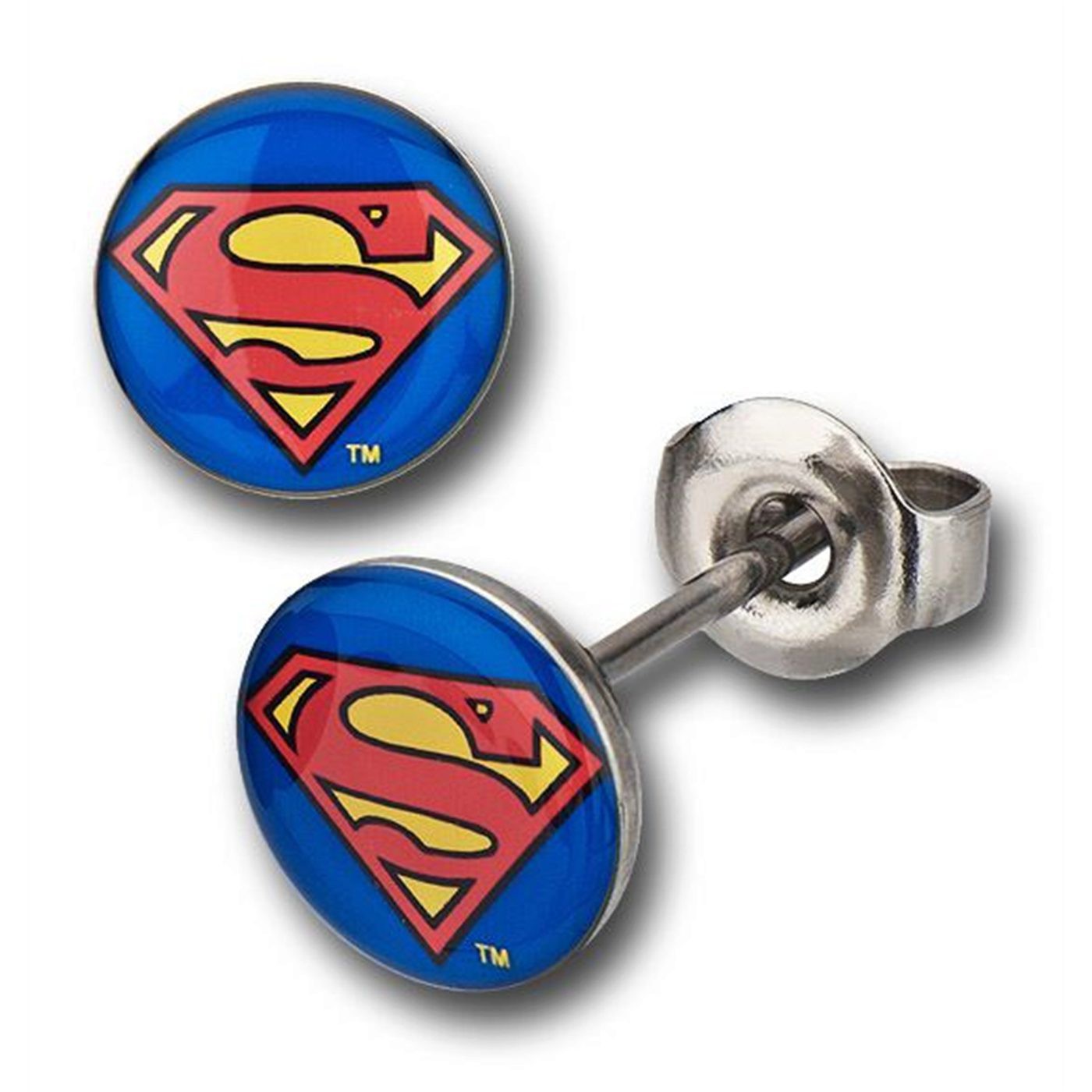 Superman Symbol 316L Surgical Steel Stud Earrings