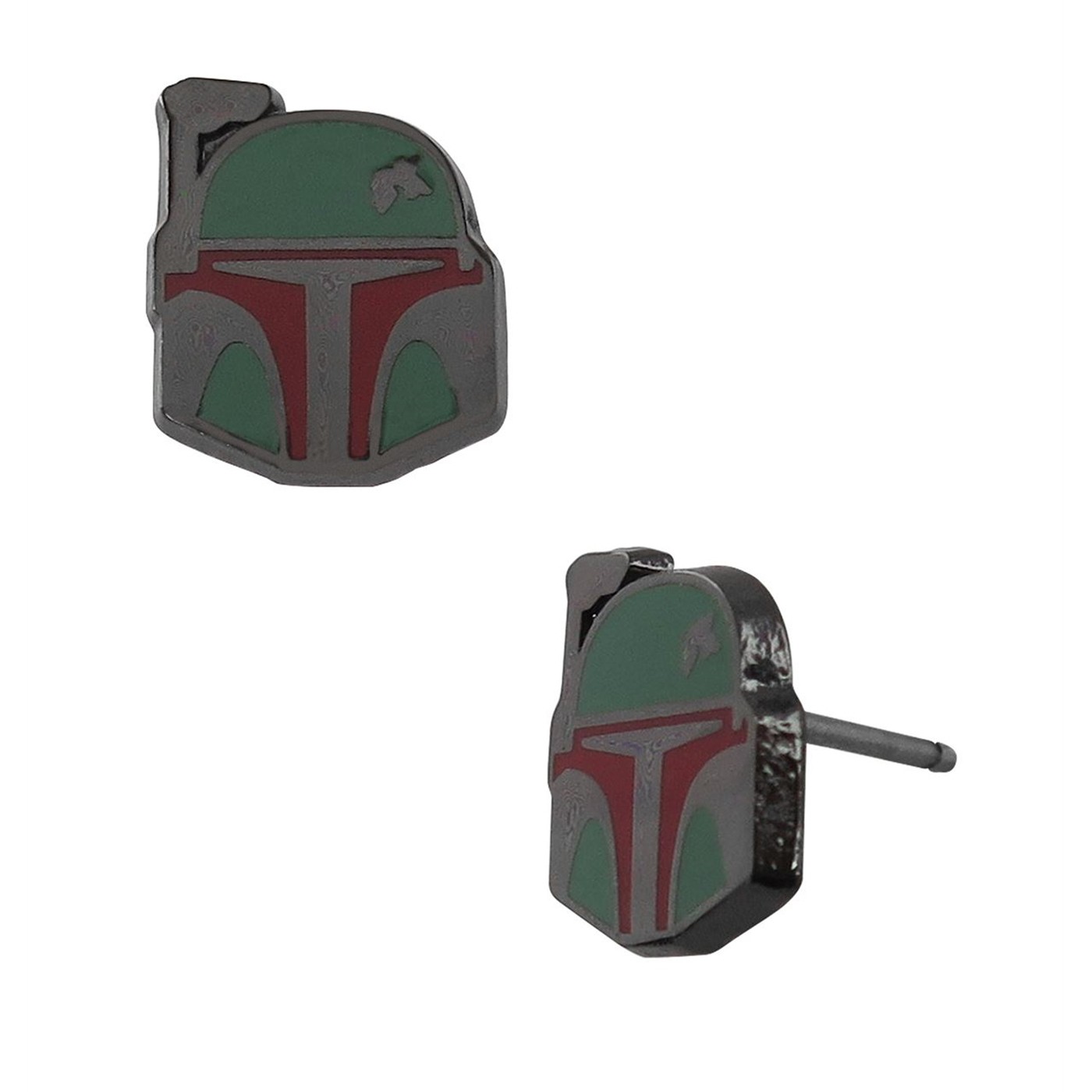 Star Wars Boba Fett Helmet Stud Earrings