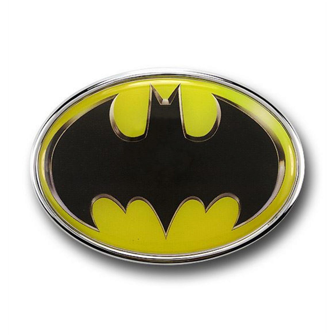 Batman Oval Chrome Color Car Emblem