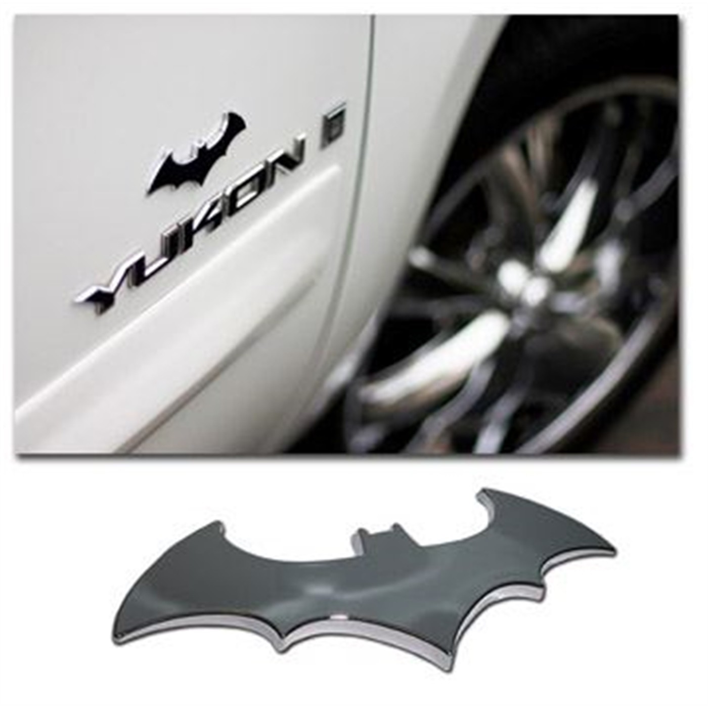3D Batman Bat-Signal Emblem Car Badge - Metal Sticker - Choose Black, Silver, Gold