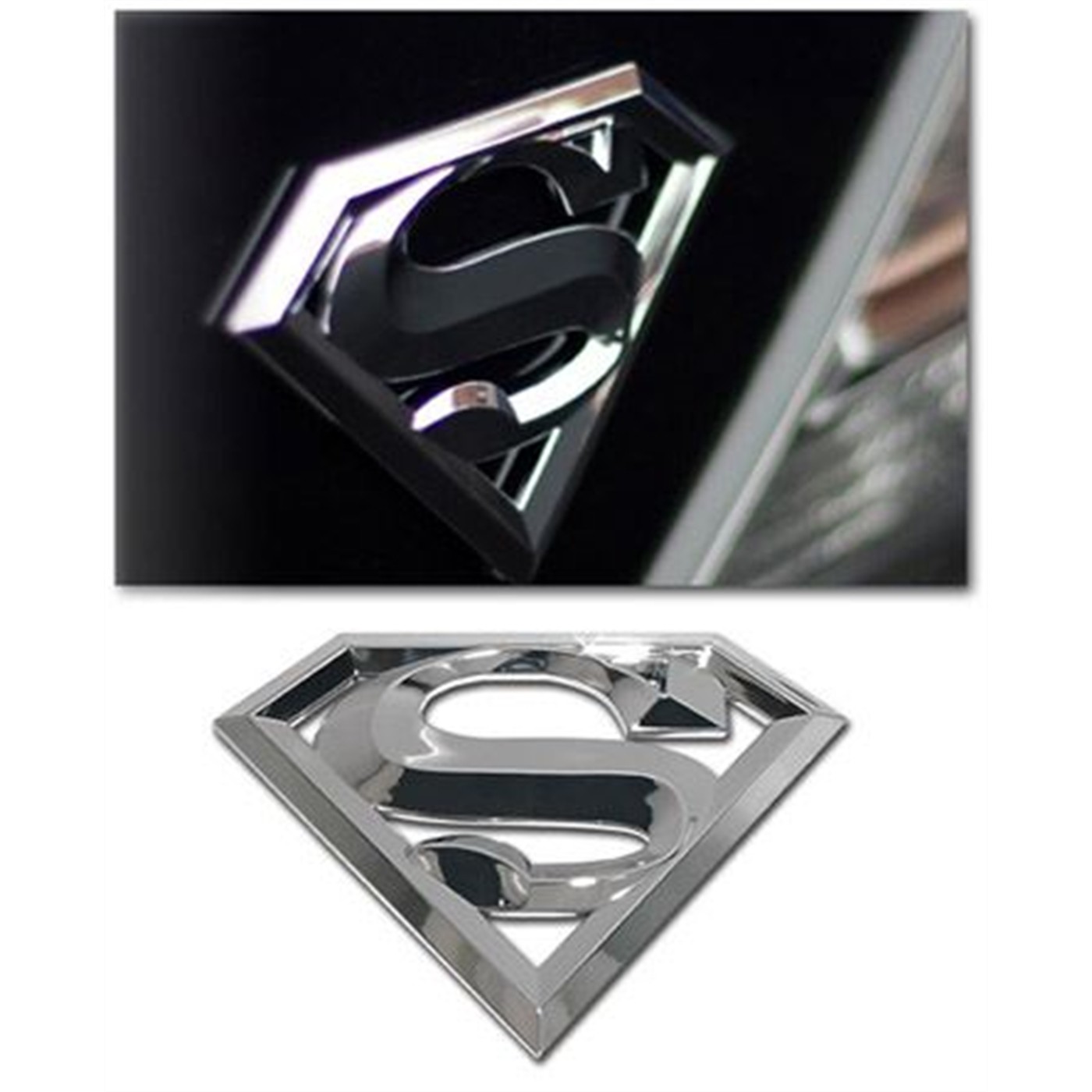 Superman 3D Chrome Adhesive Car Emblem
