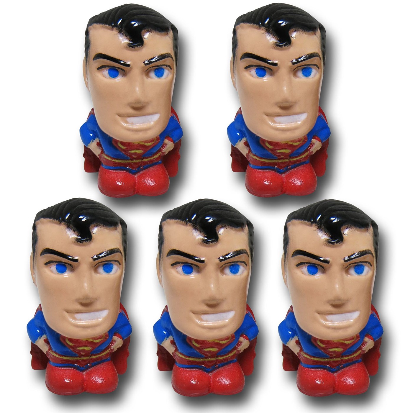 Superman Deformed Pencil Eraser Topper 5 Pack