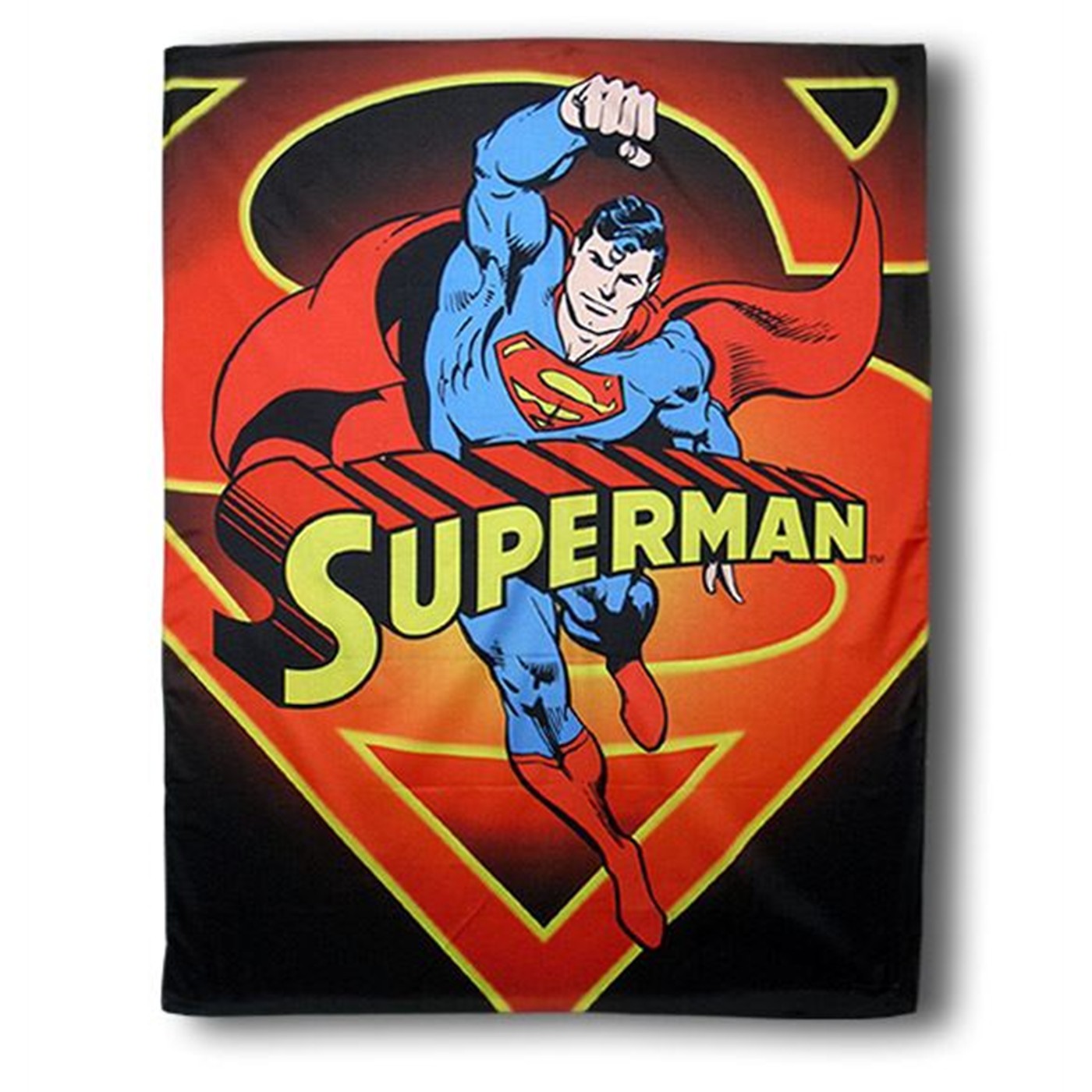 Superman Flying Image Fabric Flag