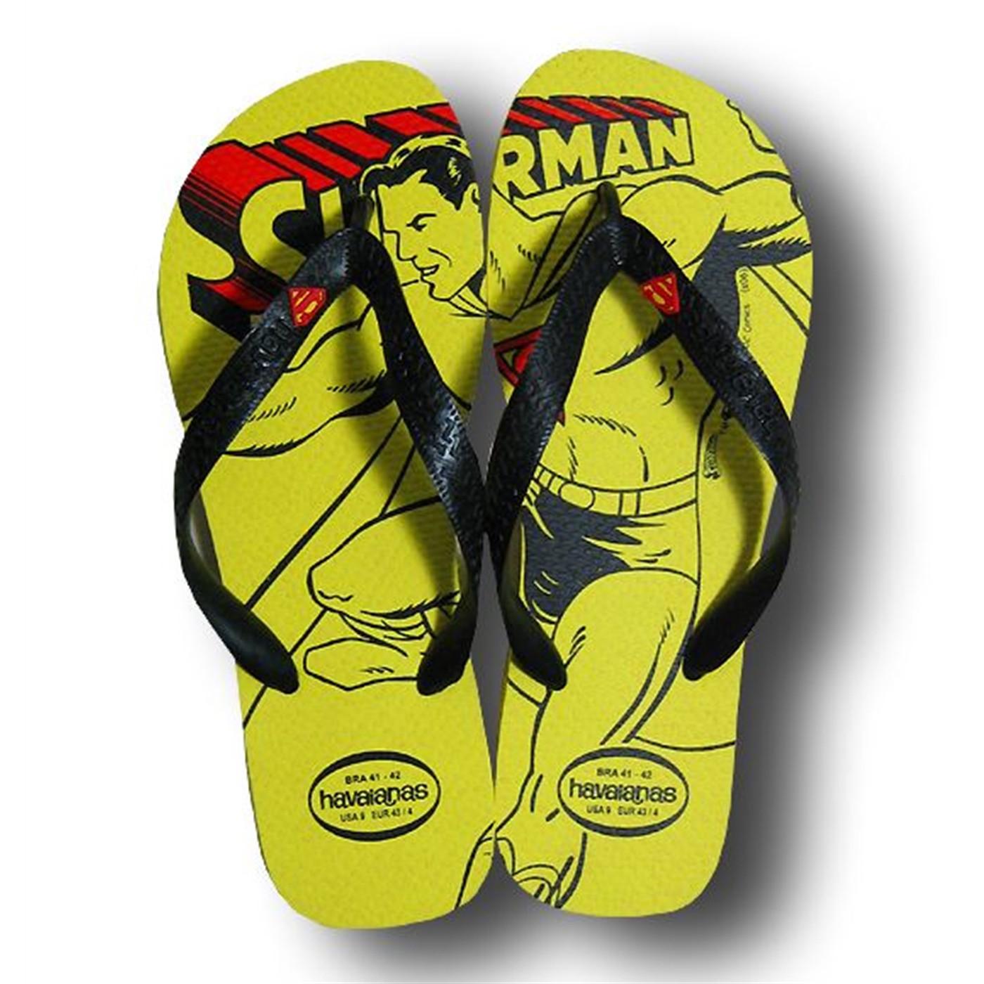 Superman Havaianas Yellow Flying Sandal Flip Flops