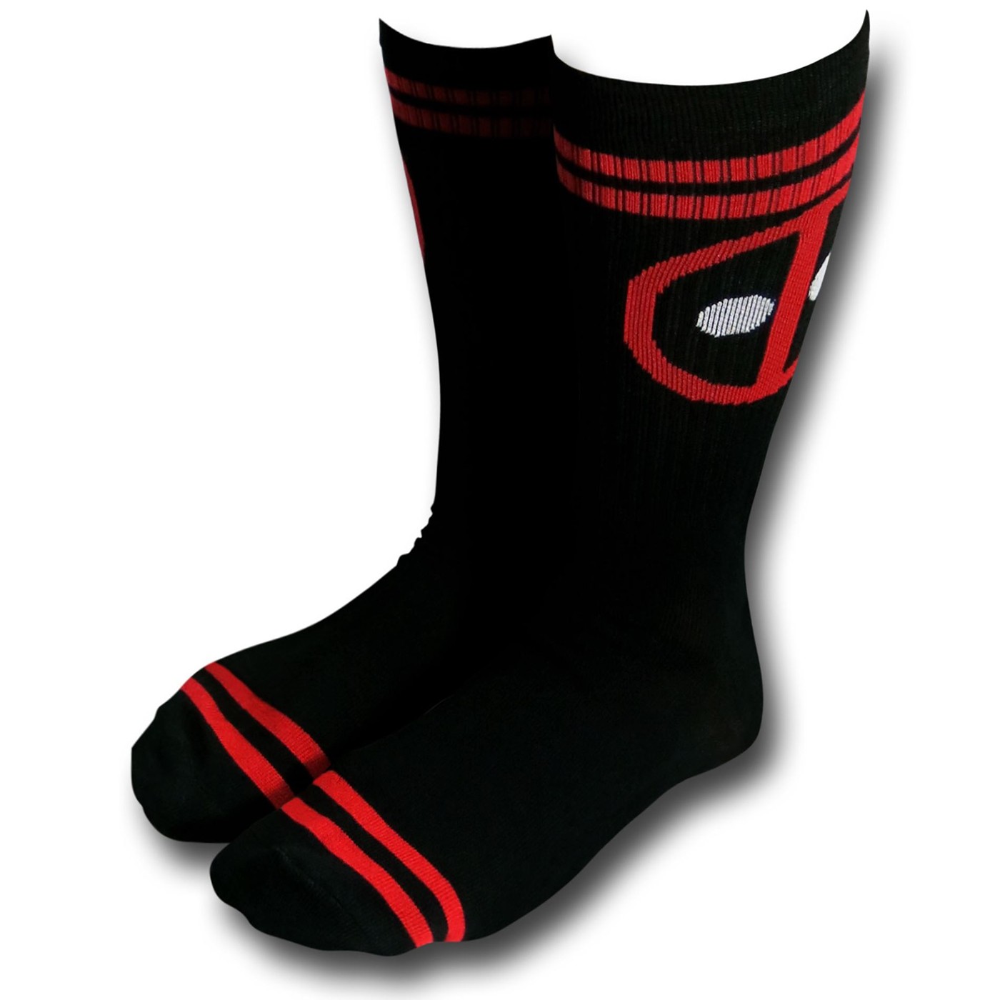 Deadpool Symbol Black Crew Socks