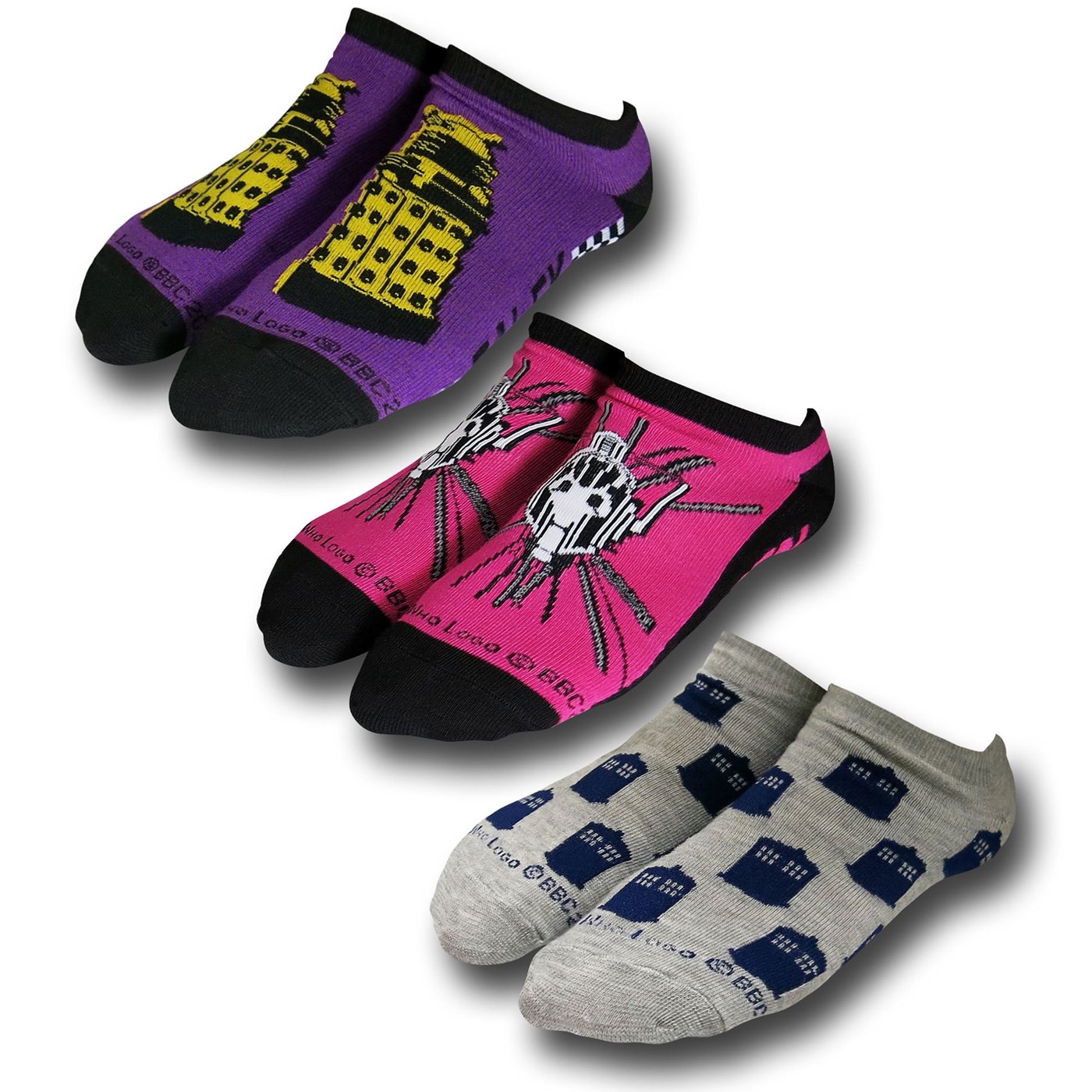 Dr. Who Ladies Lowcut Socks 3-Pair Pack