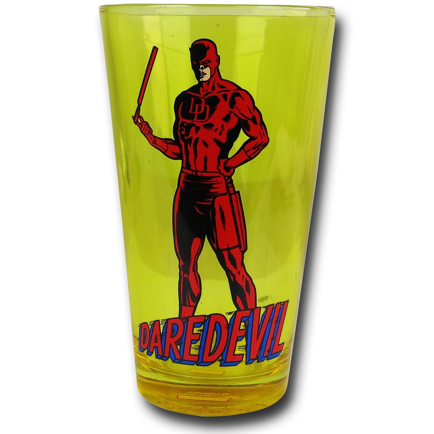 Daredevil Baton Yellow Pint Glass