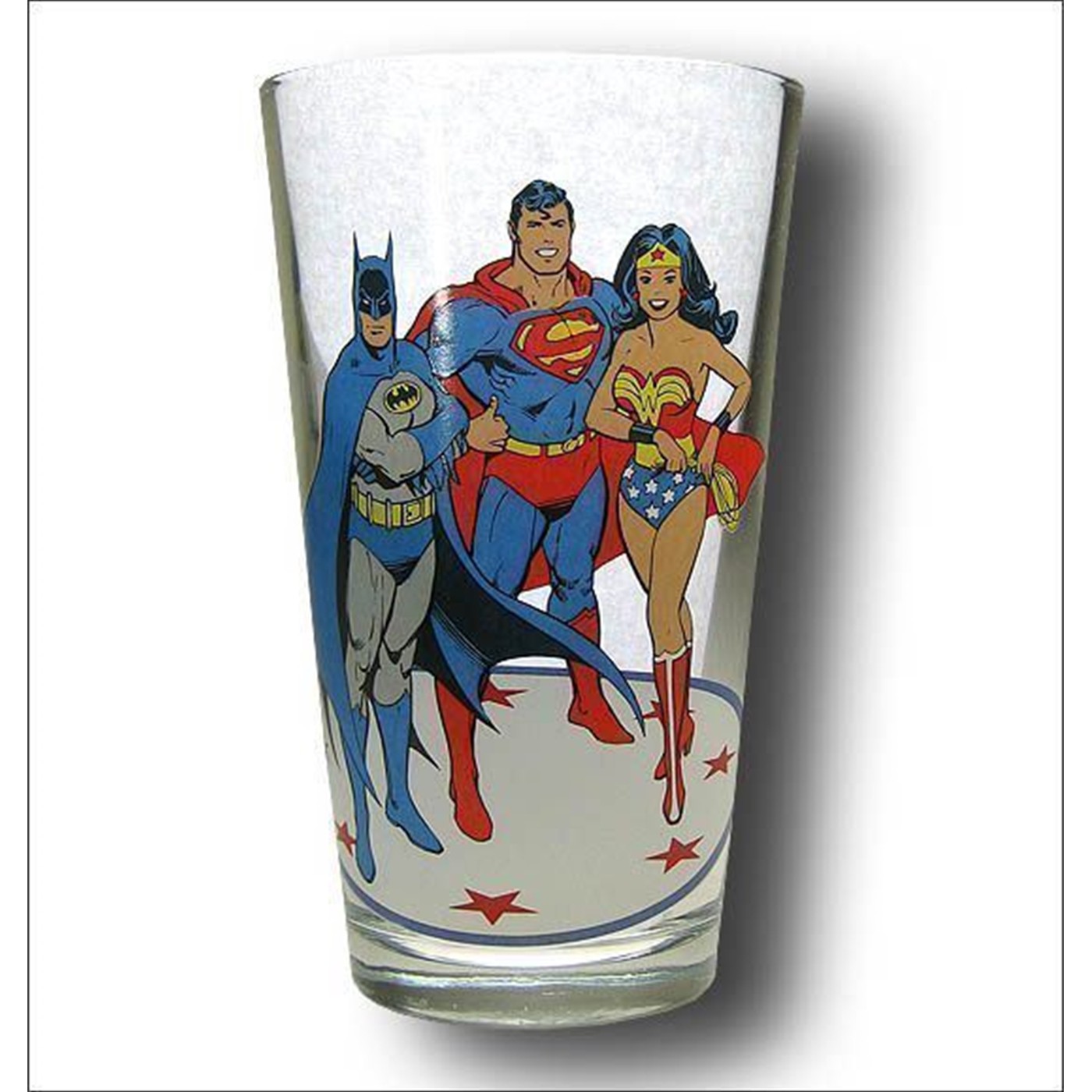 DC Superman Batman Wonder Woman Pint Glass