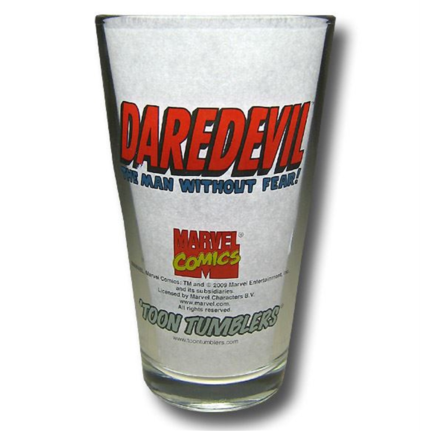 Daredevil Marvel Silver Age Clear Pint Glass