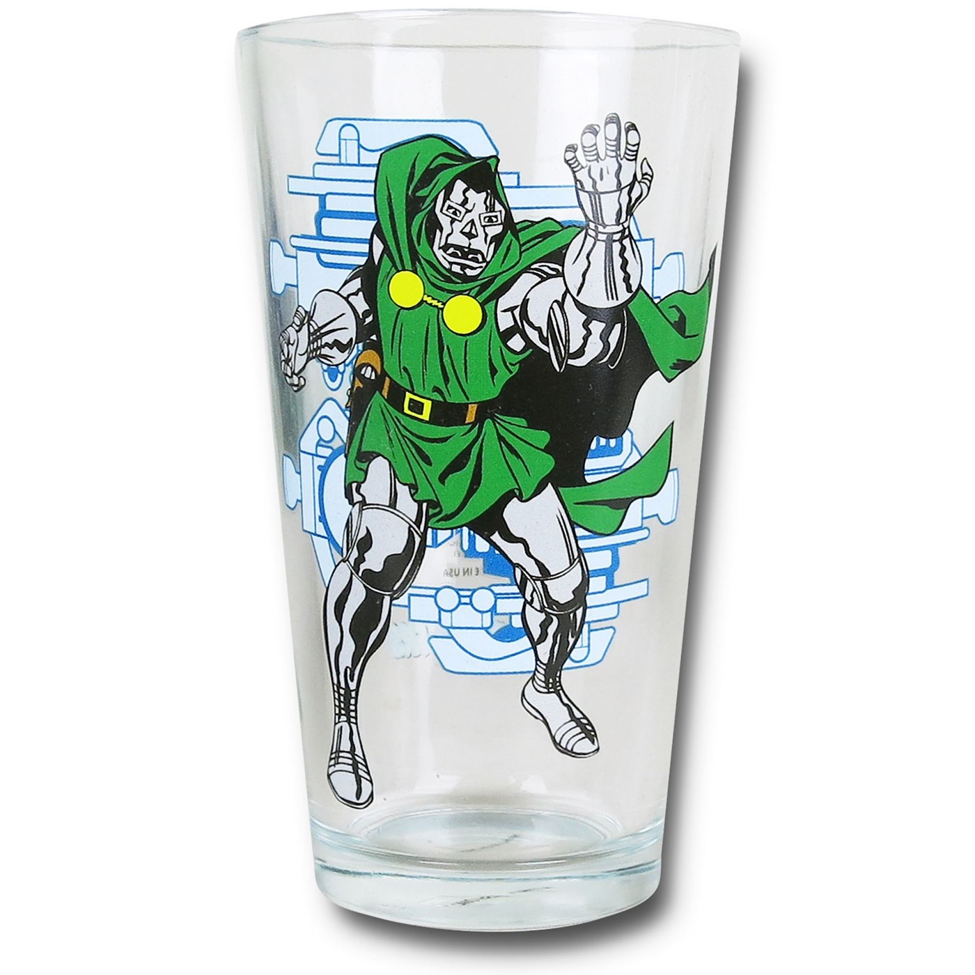 Doctor  Doom Clear Pint Glass