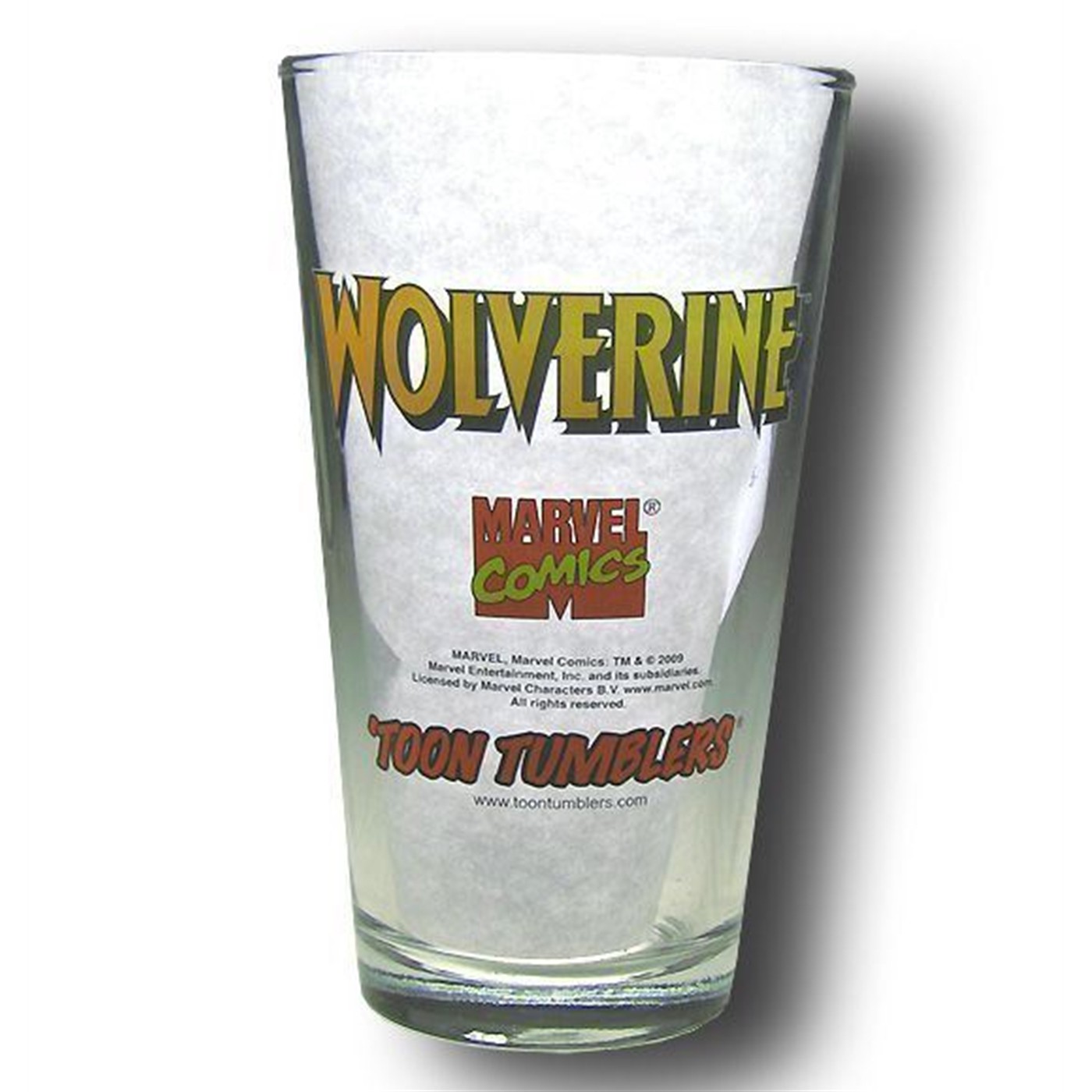 Wolverine in Brown by John Byrne Clear Pint Glass