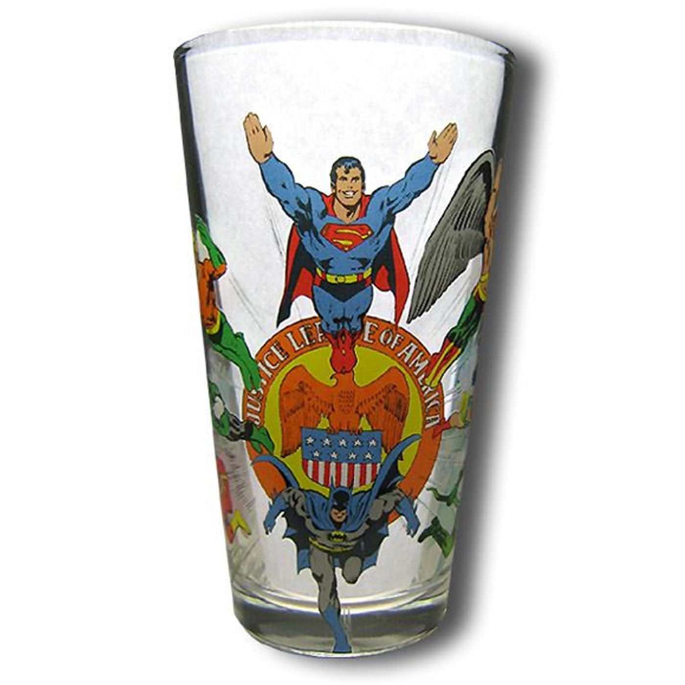 Justice League of America Clear Pint Glass