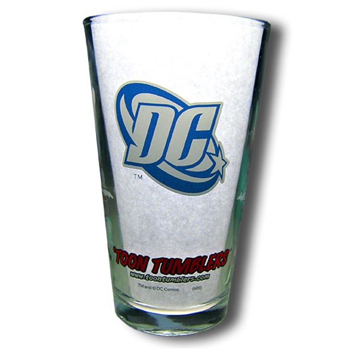Justice League of America Clear Pint Glass
