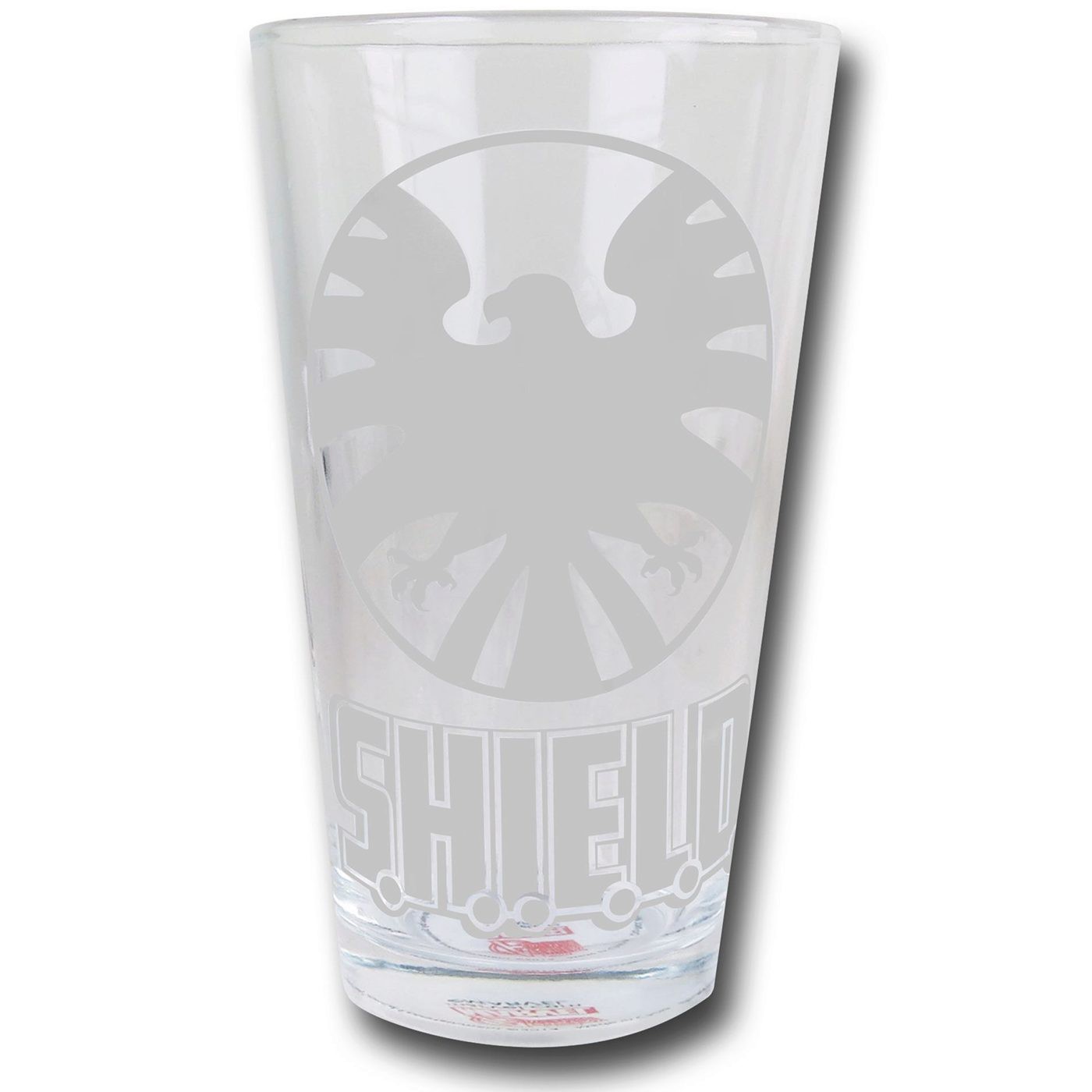 SHIELD Etched Print Pint Glass