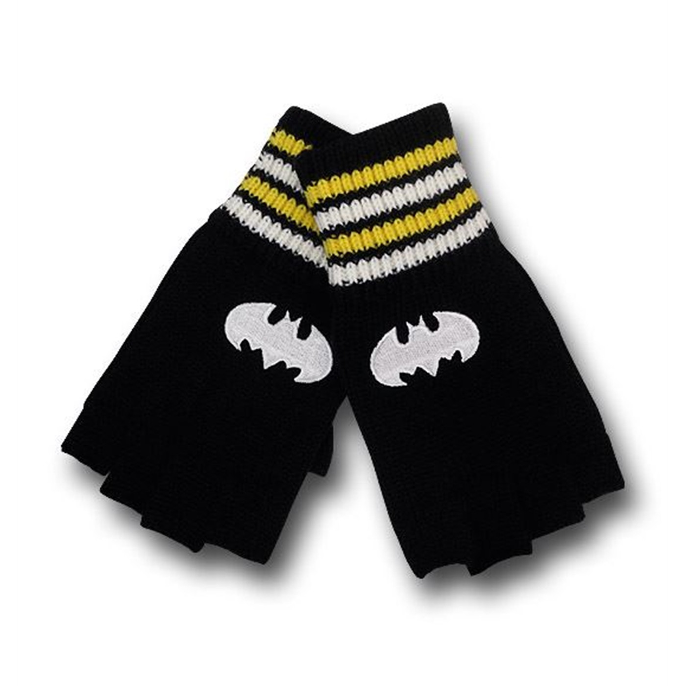 Batman Stripe Cuff Fingerless Gloves