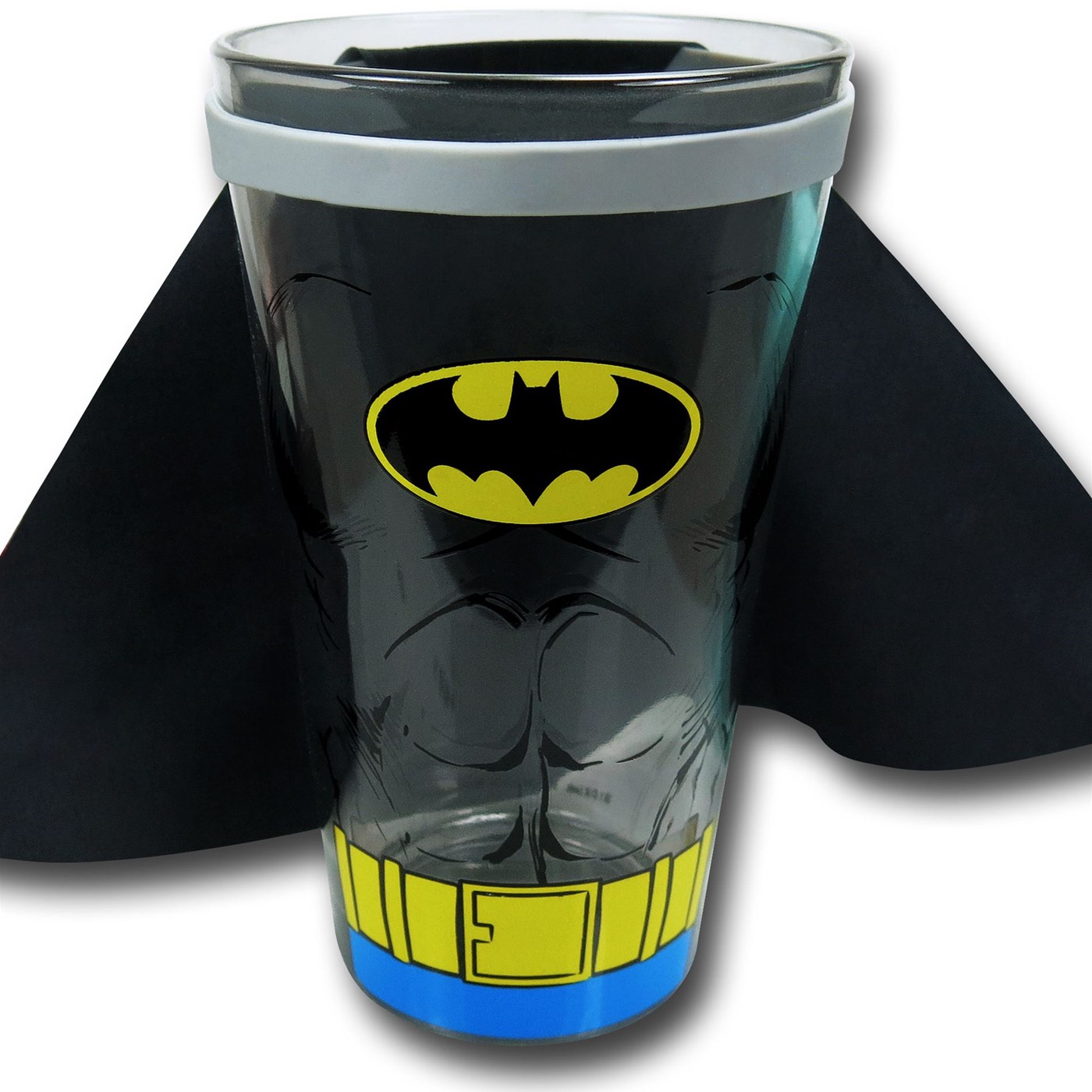 Batman Abs Costume Caped Pint Glass