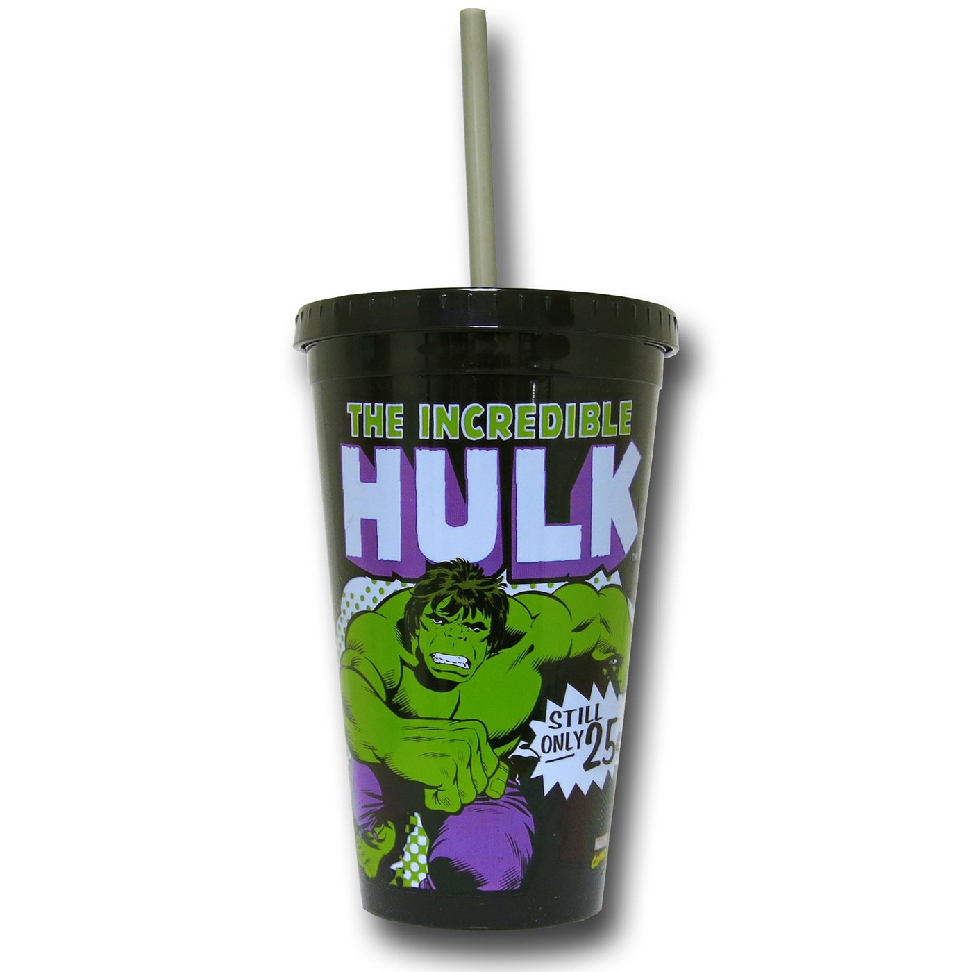 Hulk Retro Image 16oz Cold Cup with Straw