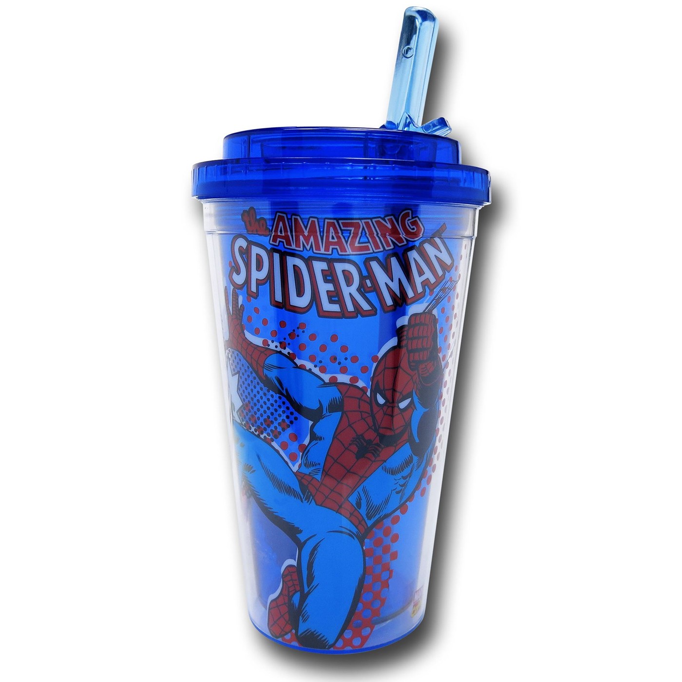 Spiderman Action Flip Straw 16oz Cold Cup